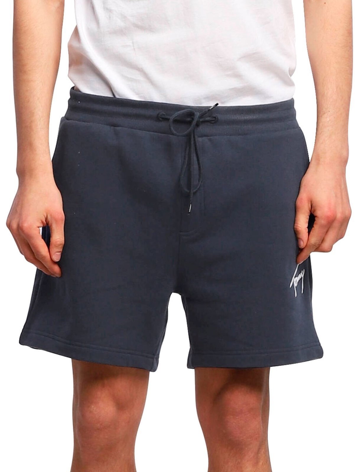 Imagem principal Bermuda Tommy Jeans Masculina Moletom Embroidered Signature Marinho Tommy Jeans azul/azul marinho azul