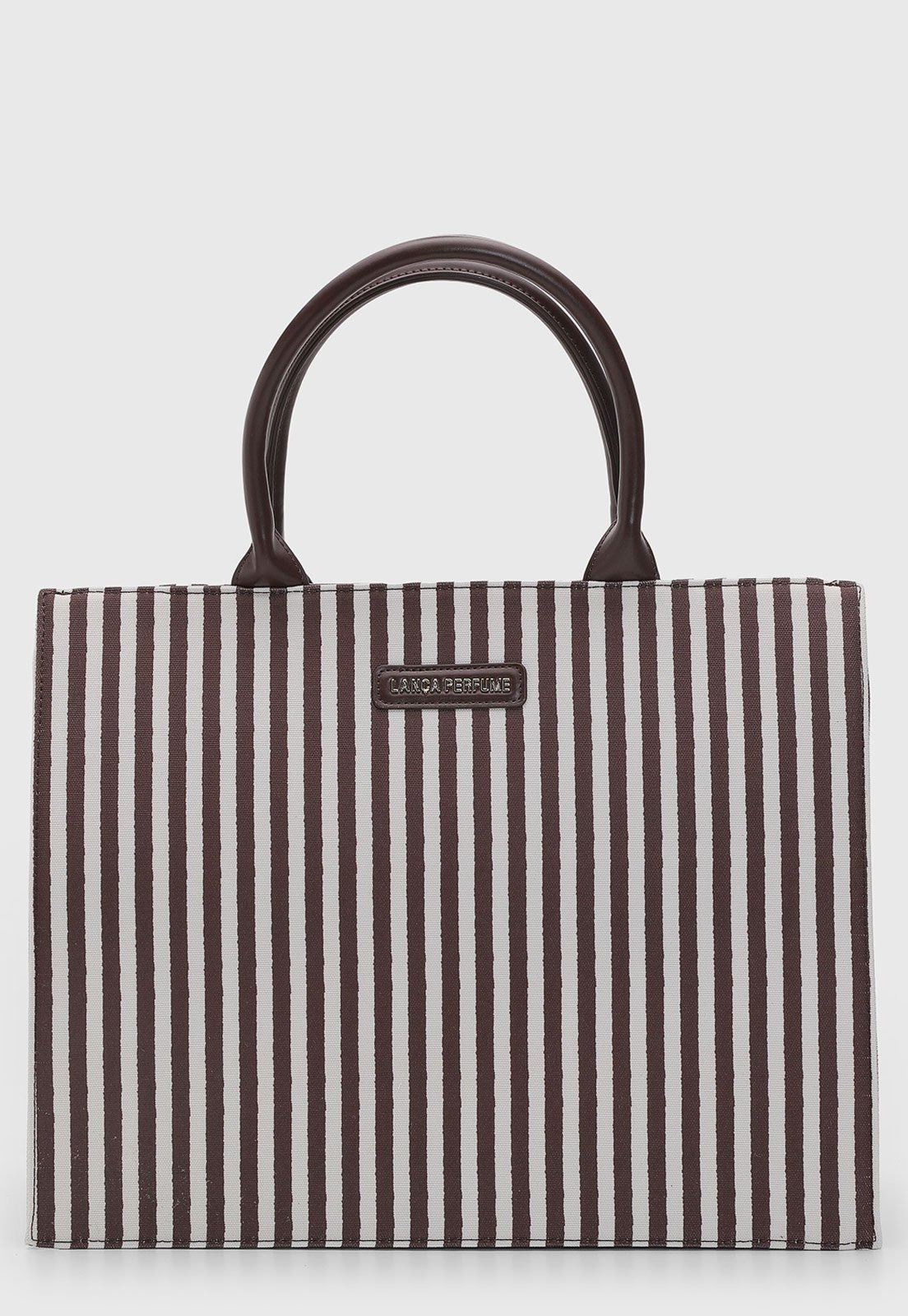 Imagem principal Bolsa Feminina Lança Perfume Estruturada Listrada Lança Perfume marrom