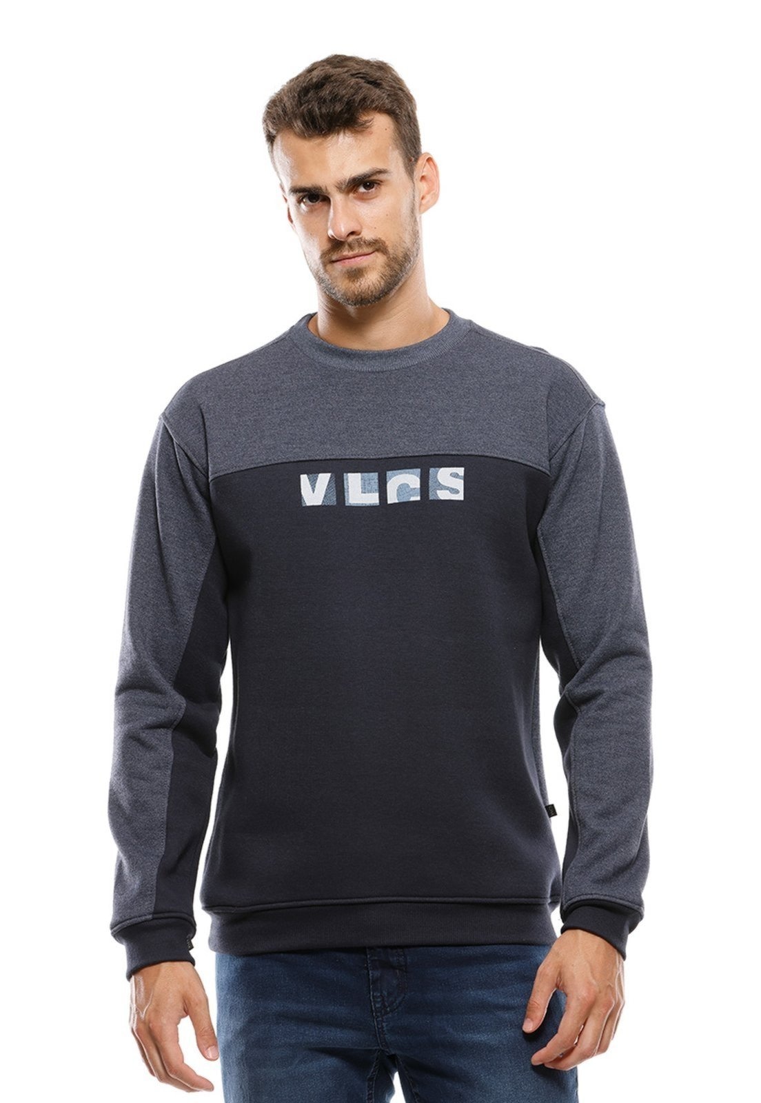 Imagem principal Moletom Gola Careca Masculino VLCS VLCS VIOLAÇÕES azul marinho