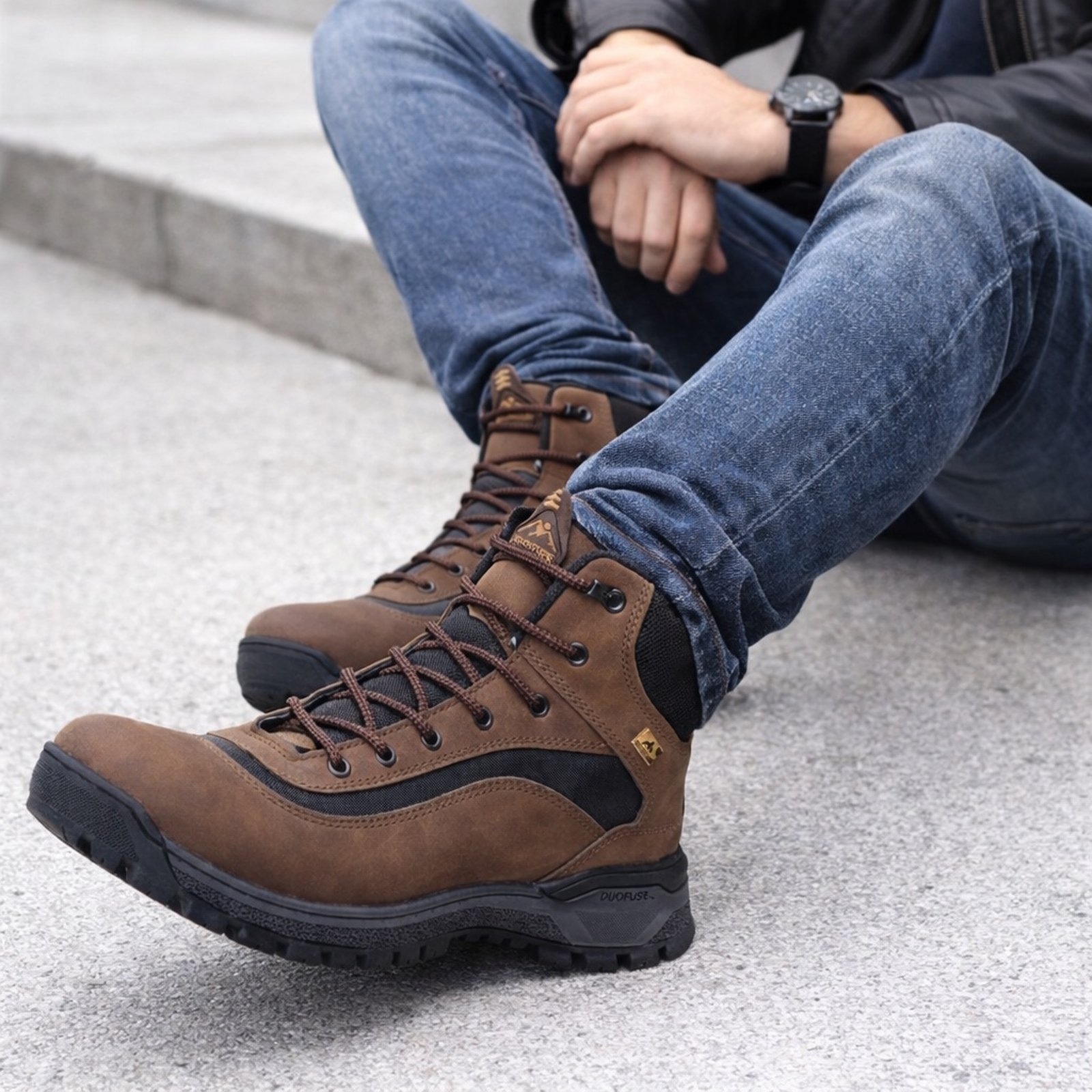 Imagem principal Bota Coturno Masculino Adventure Motociclista Antiderrapante Confortavel Yes Basic marrom