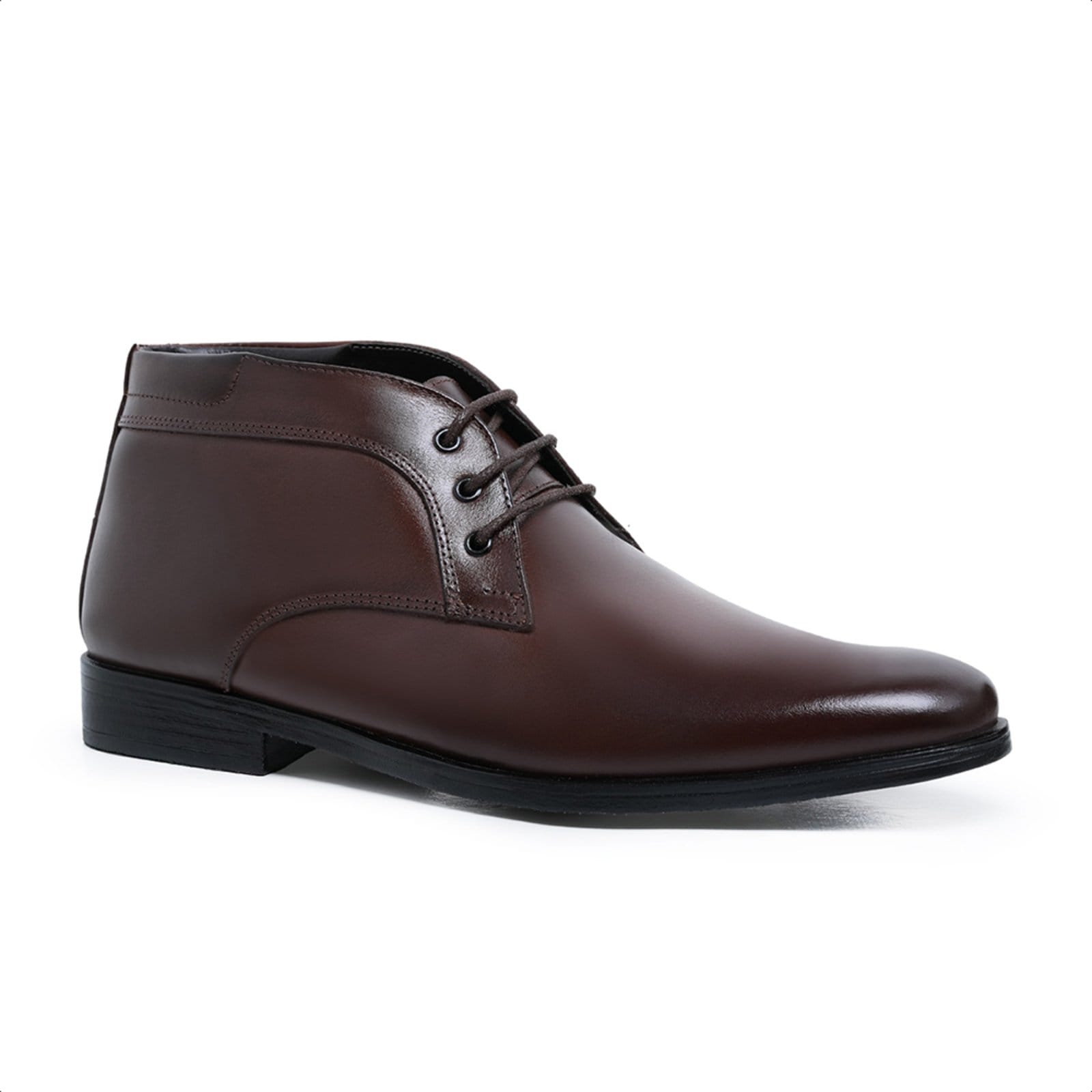 Bota Social Masculina Malbork De Amarrar Couro Mouro 672M