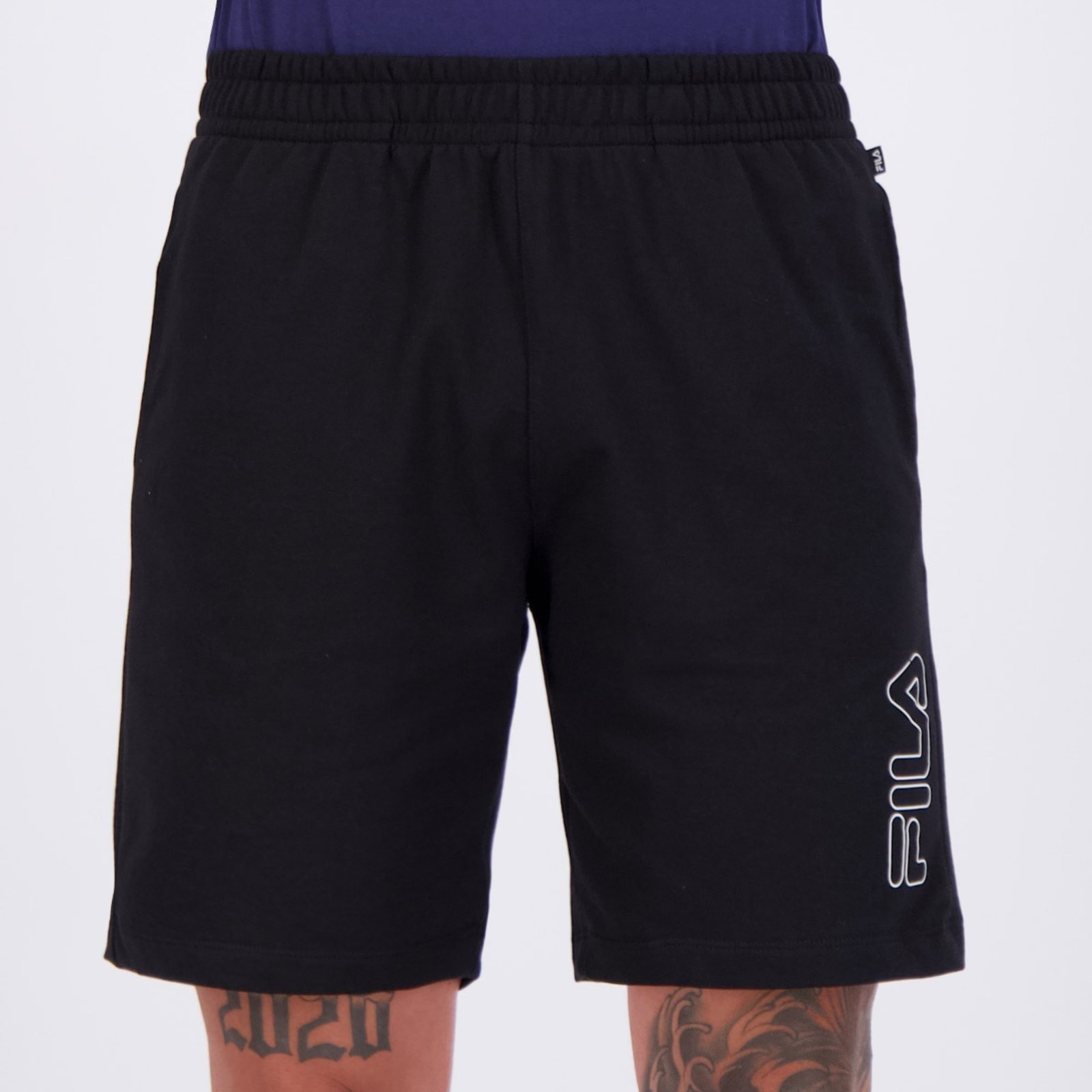 Imagem principal Bermuda Fila Outline Light Preta e Branca Fila preto