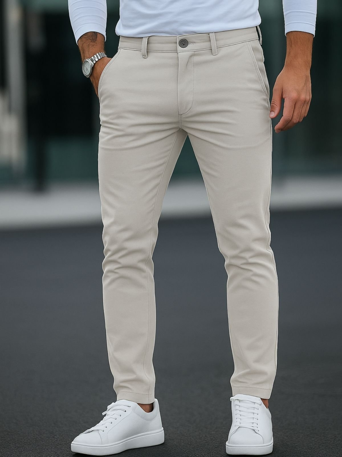 Imagem principal Calça Sarja Casual Masculina CKF Wear Com Bolsos Gelo CKF Wear nude