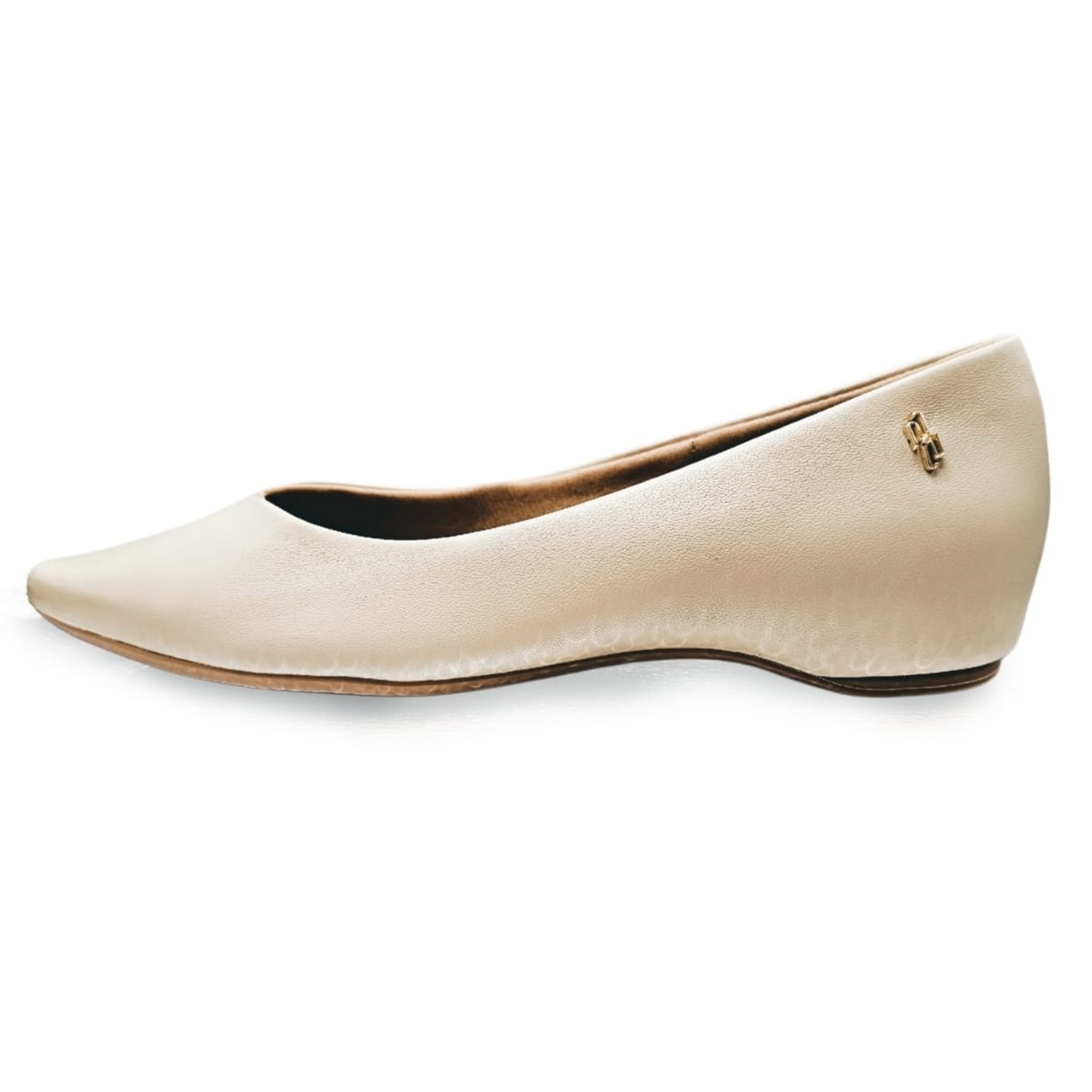 Imagem principal Sapatilha Usaflex Bico Fino com Salto Embutido Usaflex bege