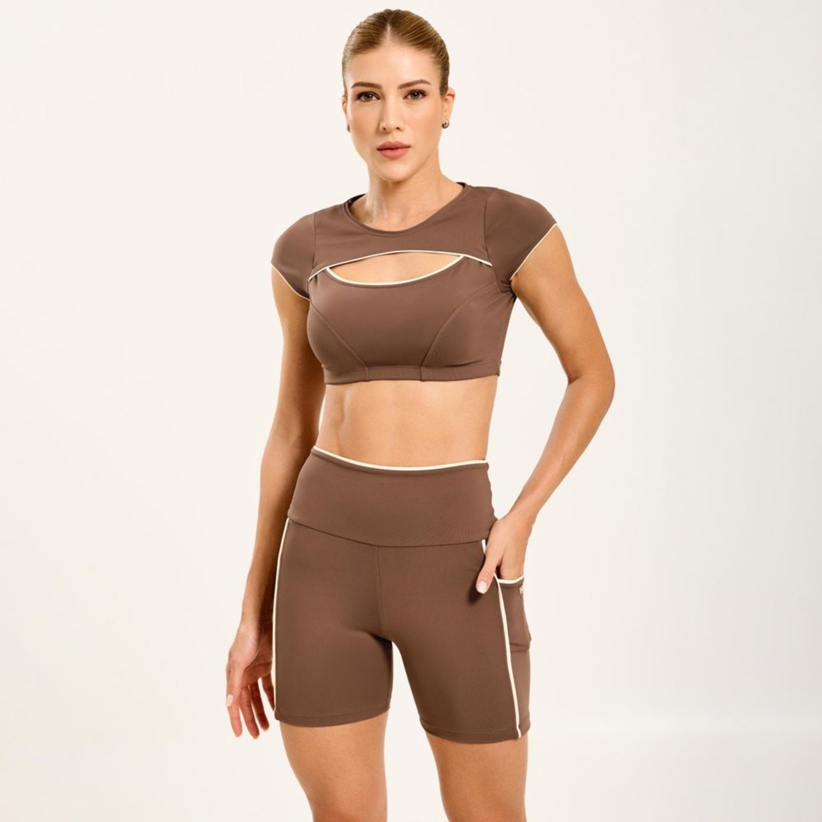 Imagem principal Short Ladder Capucine Poliamida Donna Carioca marrom