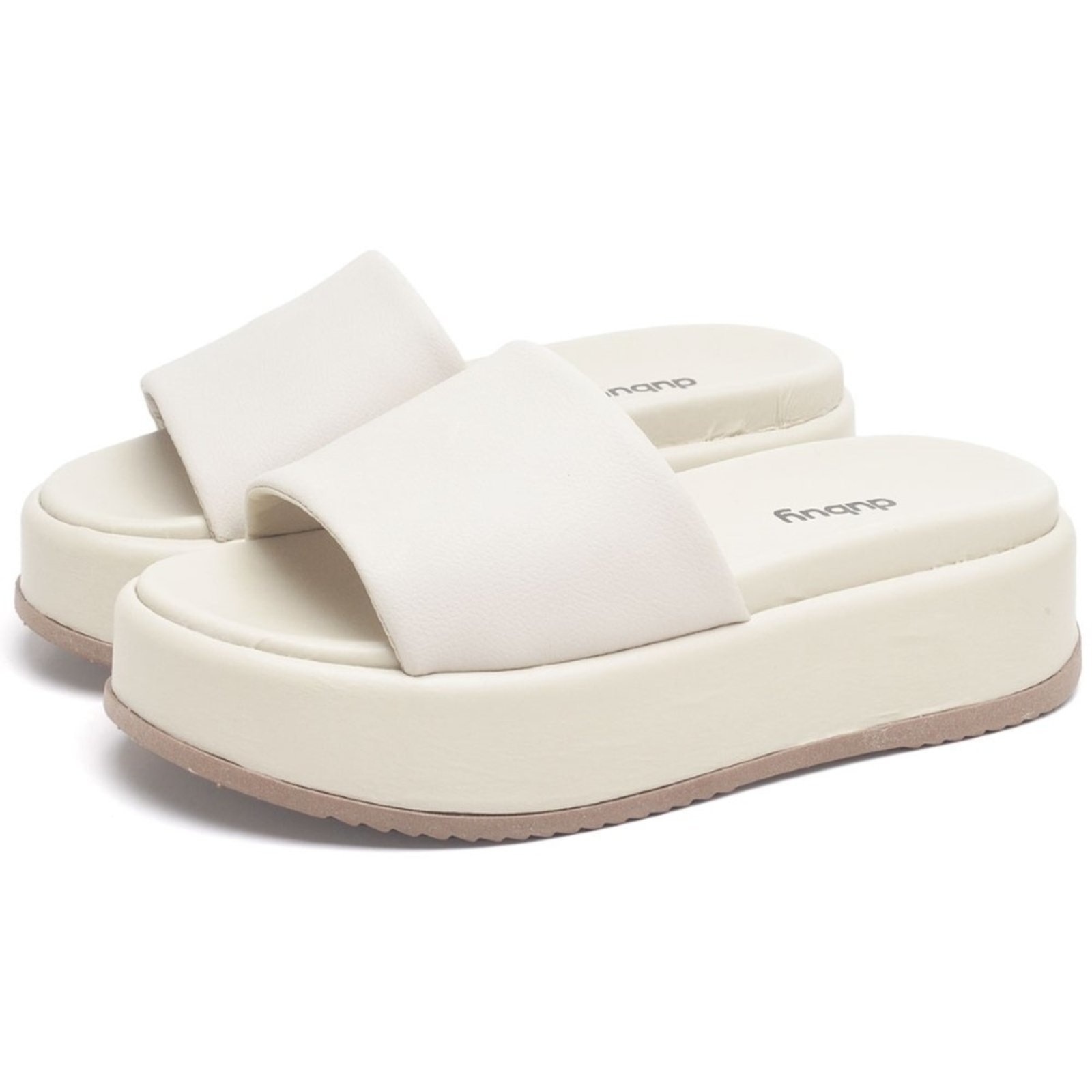 Imagem principal Papete Chinela Tamanco Feminino DUBUY 2062FG Off-White DUBUY bege white