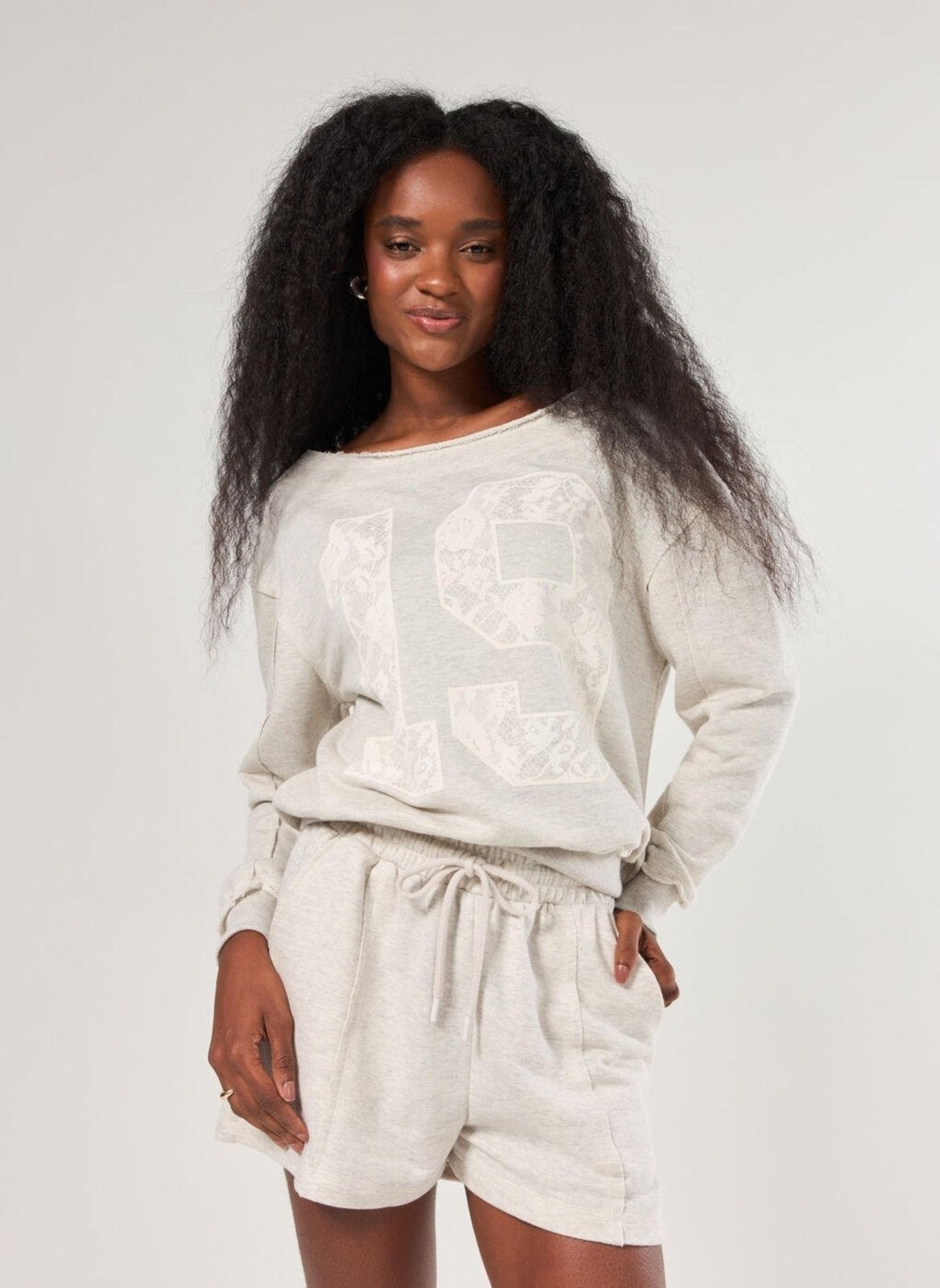 Imagem principal Blusa De Moletom Decote Canoa Número Youcom multicolorido