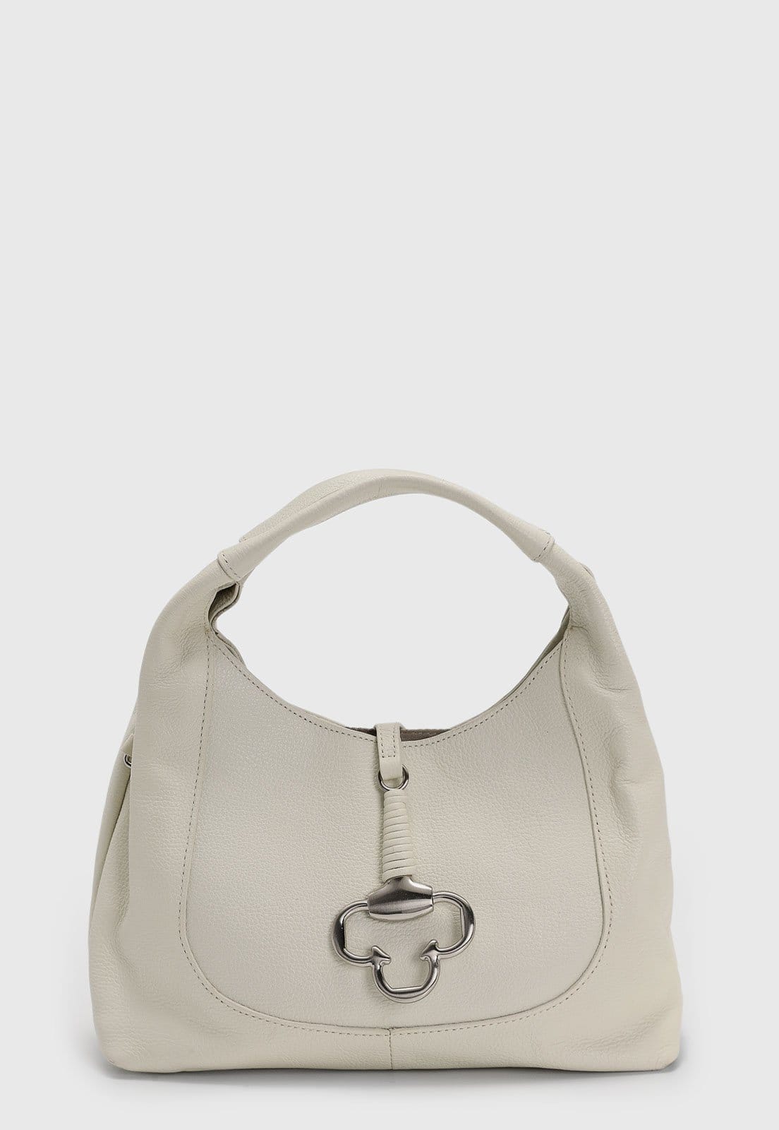 Bolsa Média Capodarte Monograma Prateado Off-White