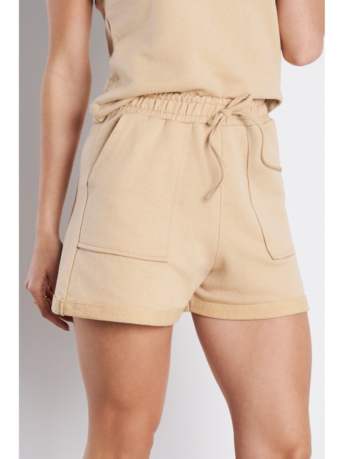 Imagem principal Short Feminino MeuJeans Amora Moletinho Cappuccino Meu Jeans bege