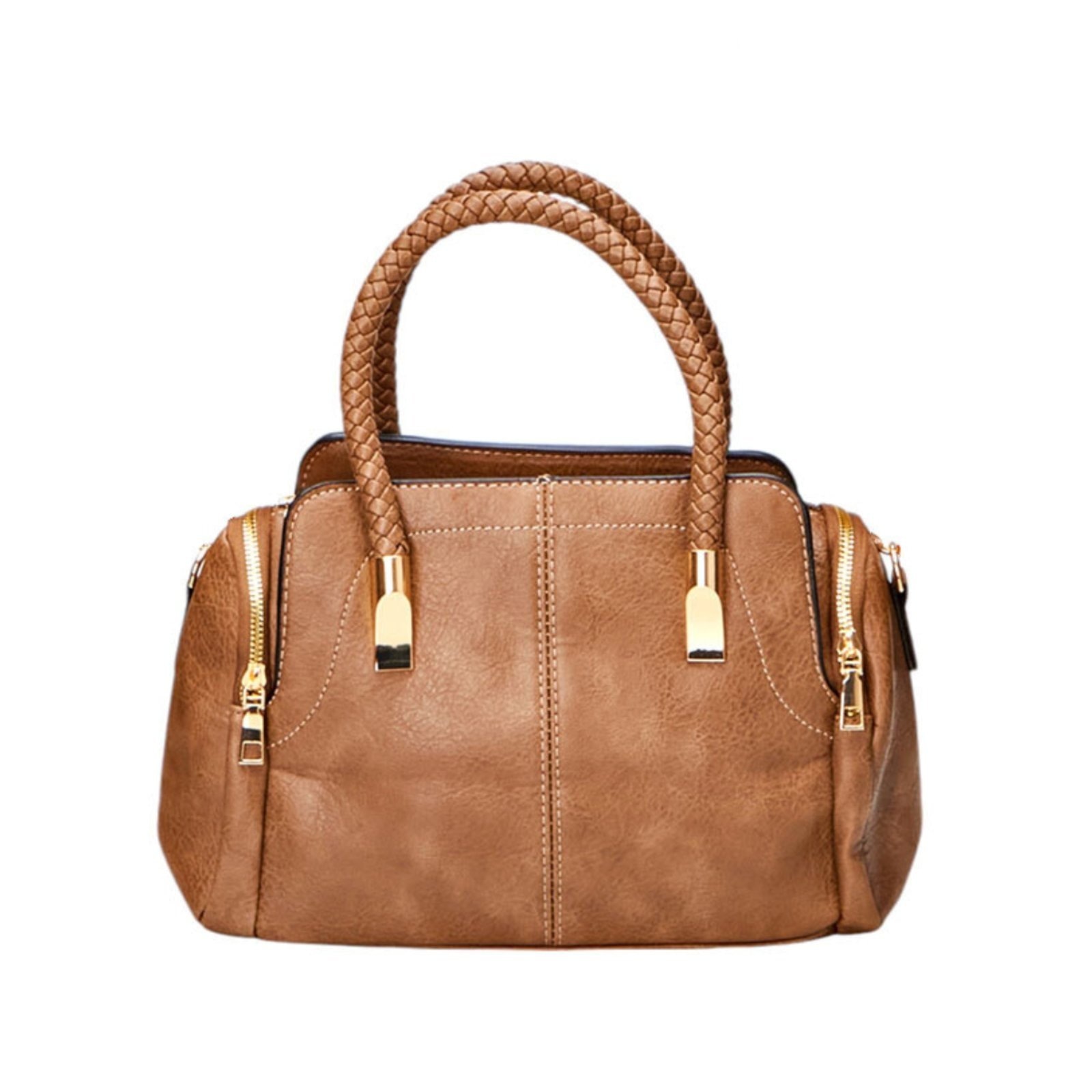 Imagem principal Bolsa Bau Media De Mao Feminina Transversal De Ombro Luxuosa Pinneri nude