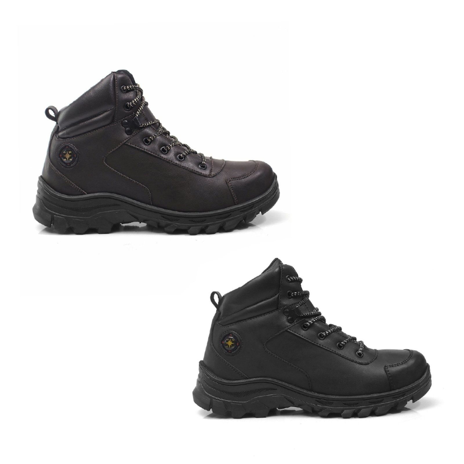 Imagem principal Kit 2 Pares de Bota Masculina Bredeni Adventure Montain Café Preto/Marrom BREDENI multicolorido