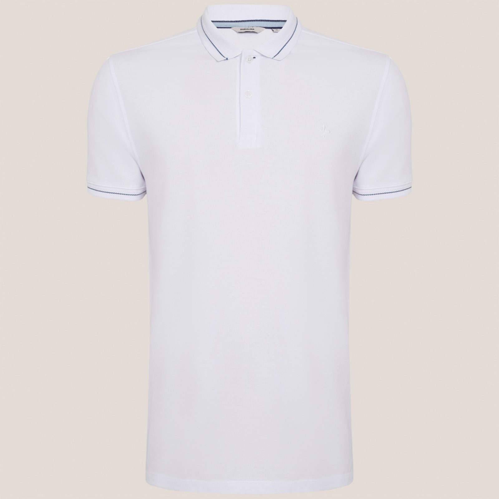 Imagem principal Camisa Polo Dudalina Jacquard Chevron Ve26 Masculino Dudalina branco