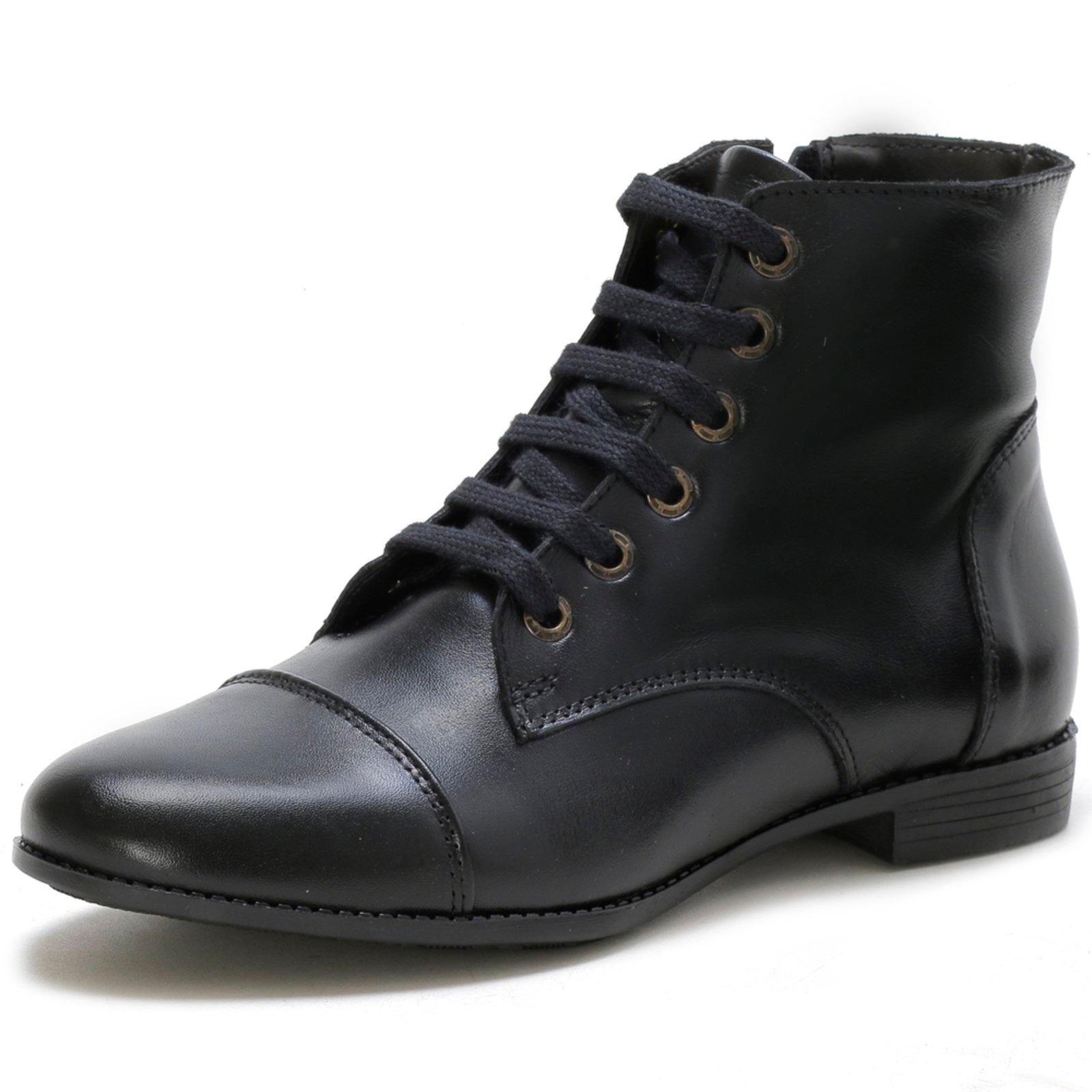 Imagem principal Bota Cano Curto Couro Tellini Store Preta TELLINI STORE preto