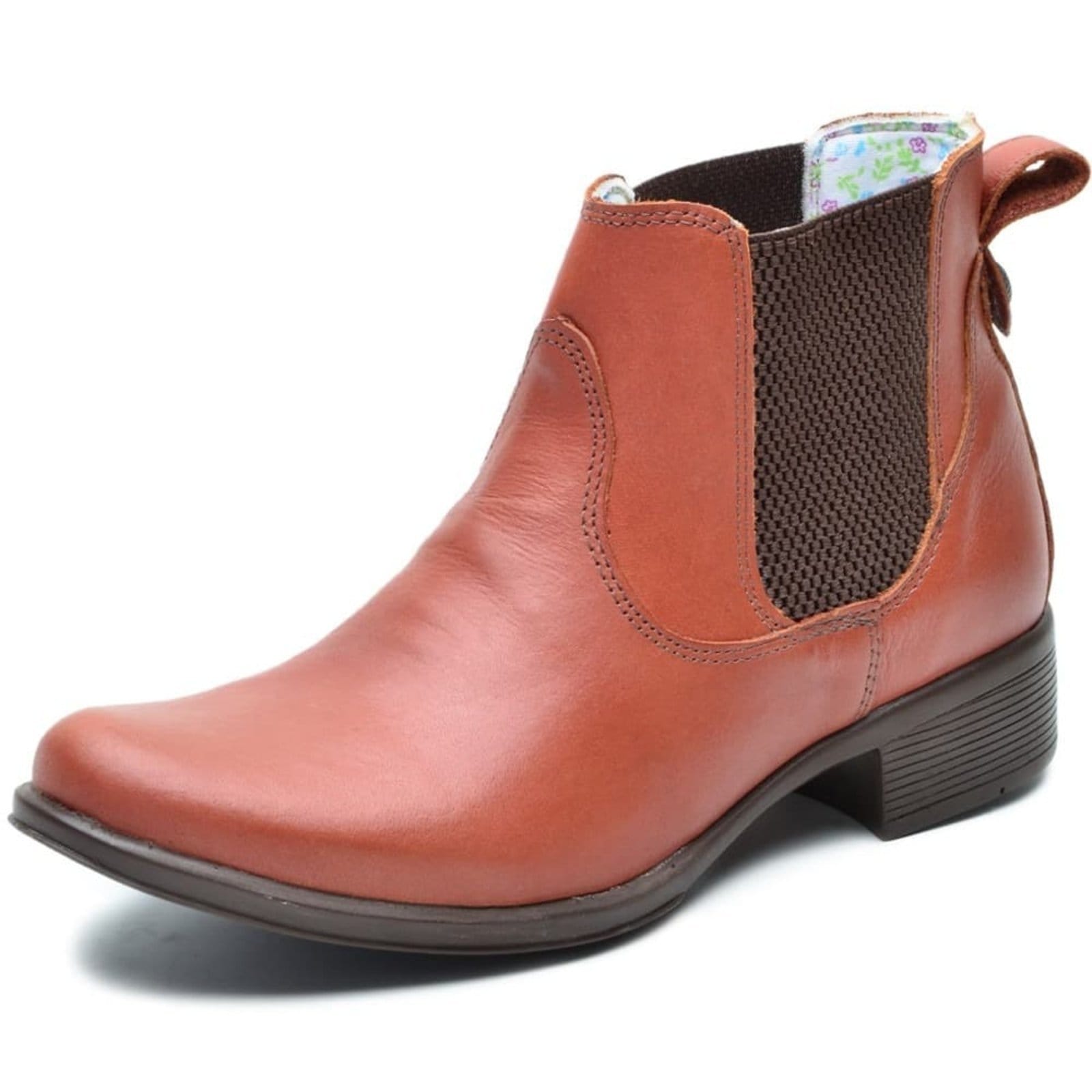 Bota Cano Curto Feminina Couro Chelsea Peccato DF Marea