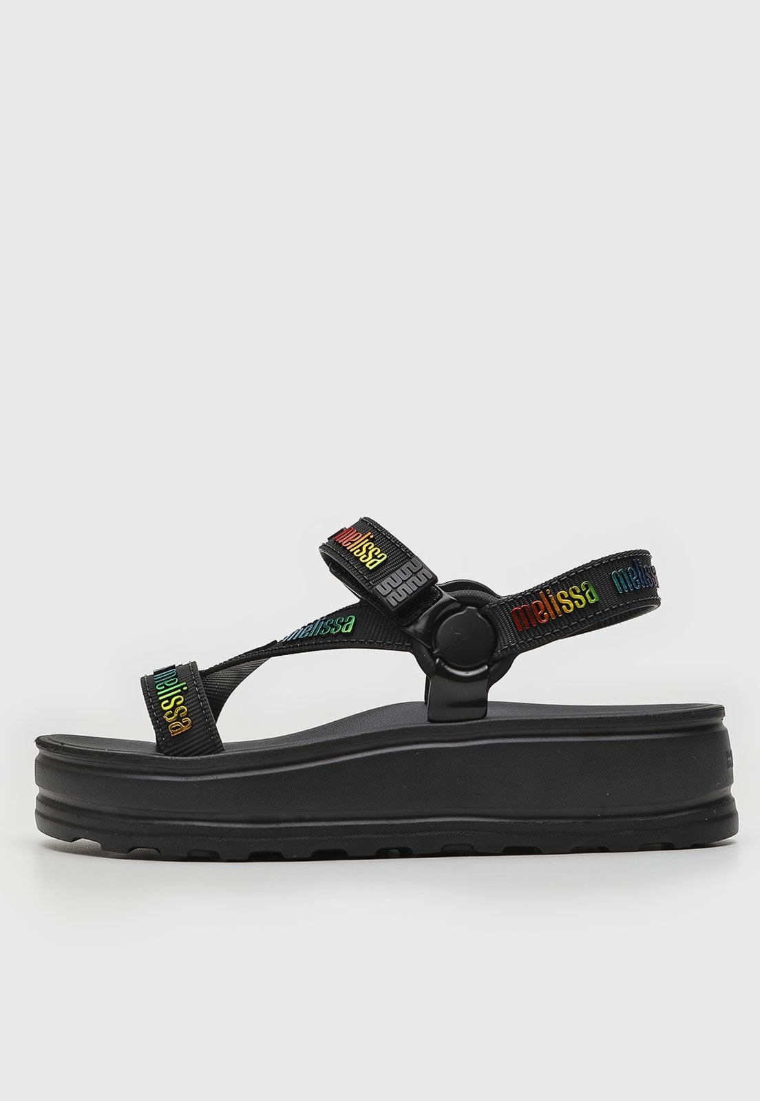 Imagem principal Sandália Flatform Feminina Melissa Stripes Preta Melissa preto