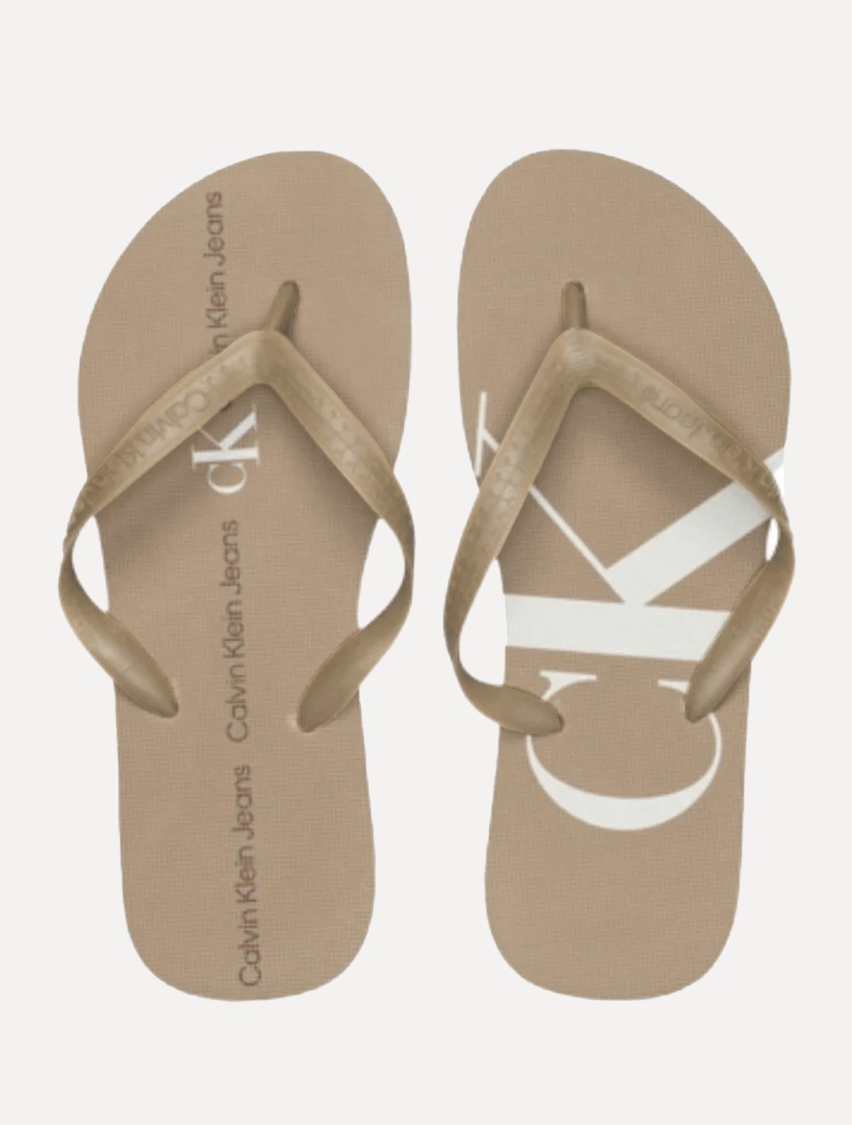 Imagem principal Chinelo Calvin Klein Jeans Logo Flow White Cáqui Médio Calvin Klein cáqui white