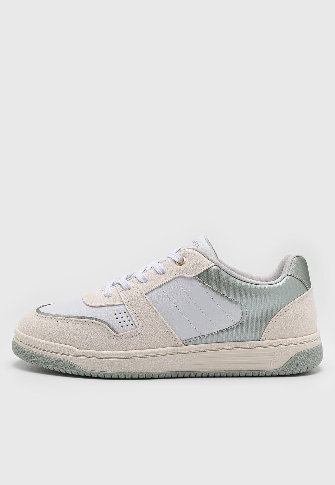 Tênis Ramarim Recorte Suede Off-White