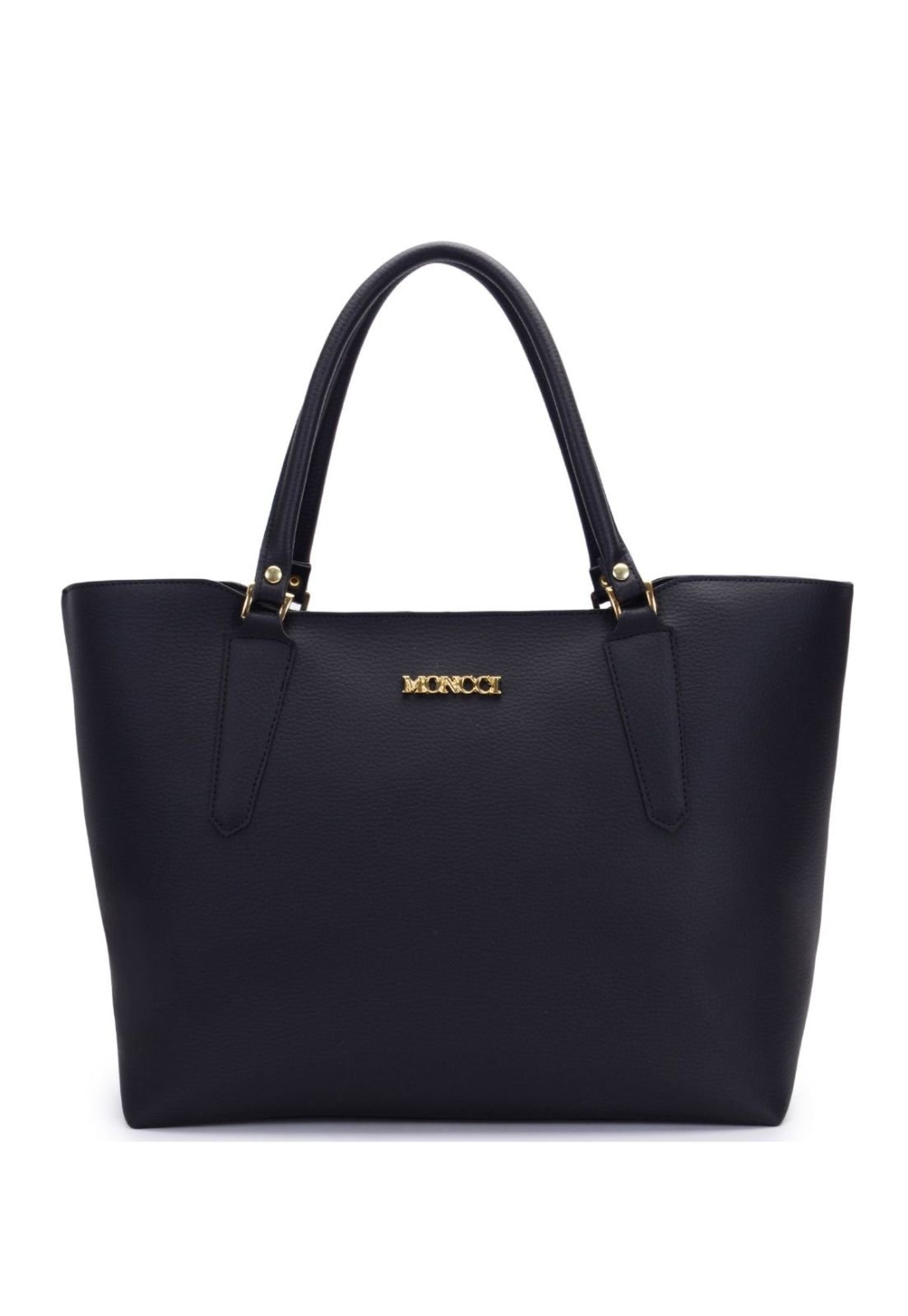 Imagem principal Bolsa Pequim grande feminina casual com fivela dourada MONCCI preto