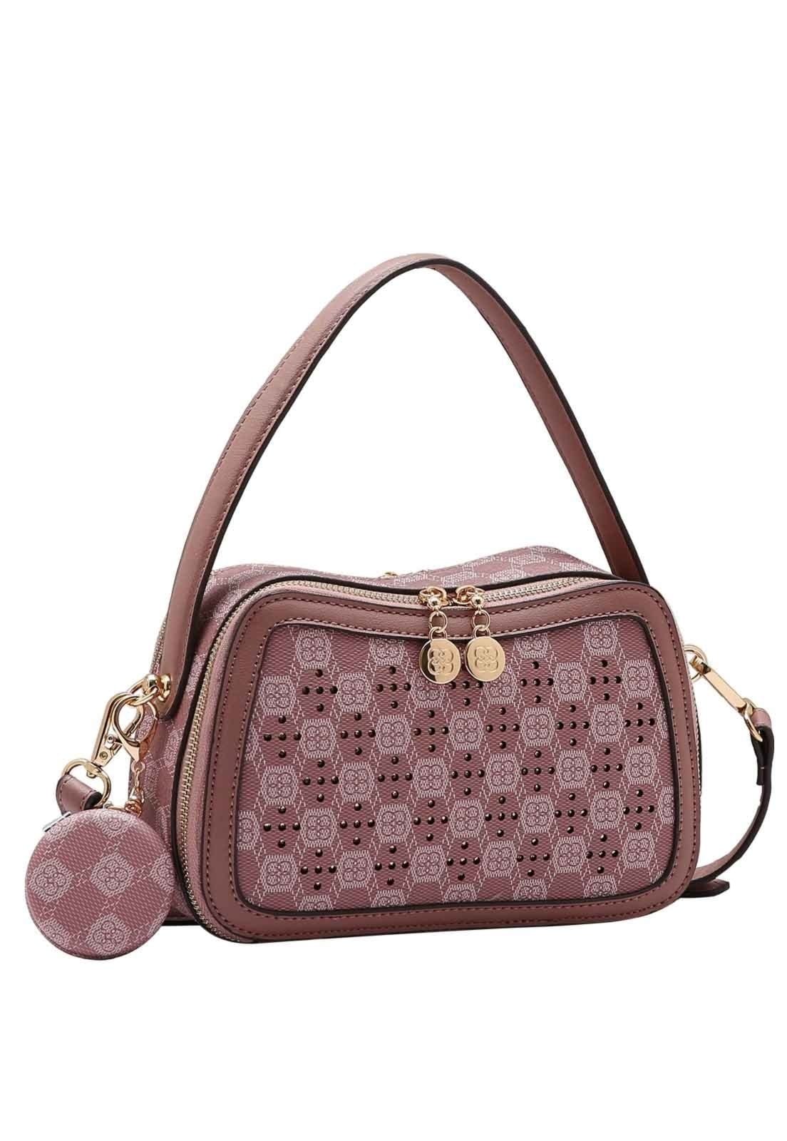 Bolsa Feminina Chenson Original New Cristal Mão Rose 3485030