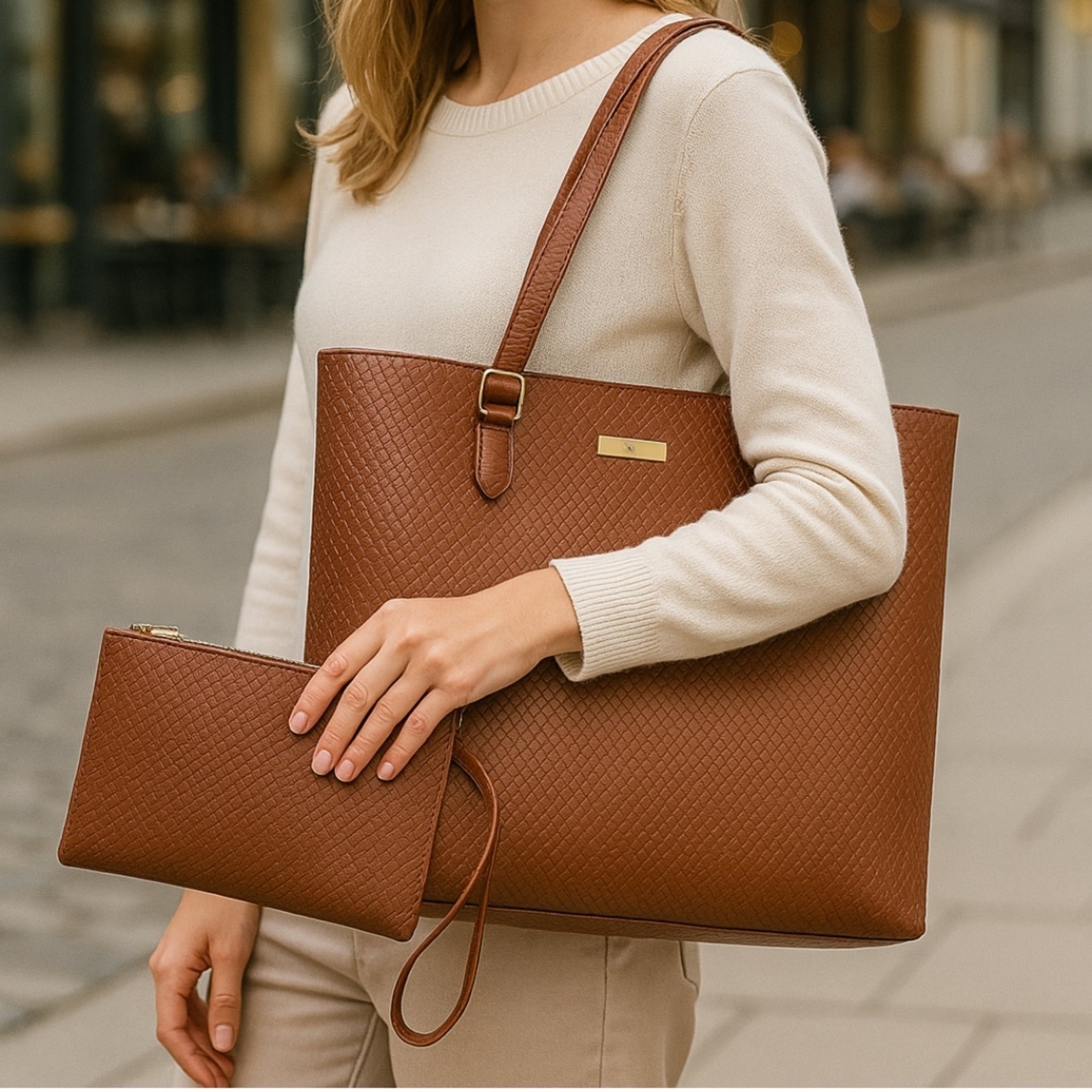 Imagem principal Bolsa Shopping Com Alça De Ombro Amplo Espaço Interno Nécessaire WILLIBAGS preto