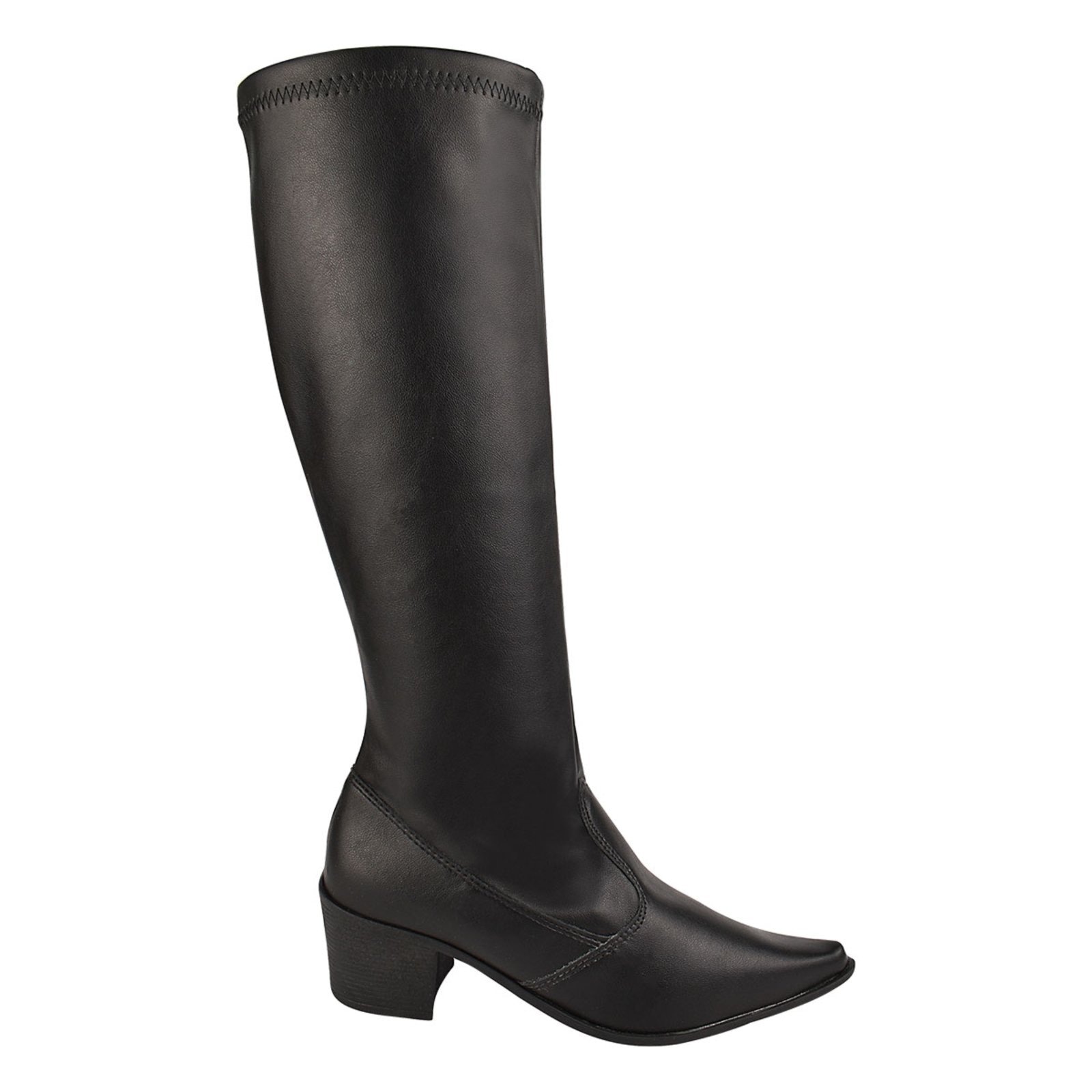 Imagem principal Bota Feminina Over Cano Alto Longo The Knee Confortável Moda ZATURE STORES preto