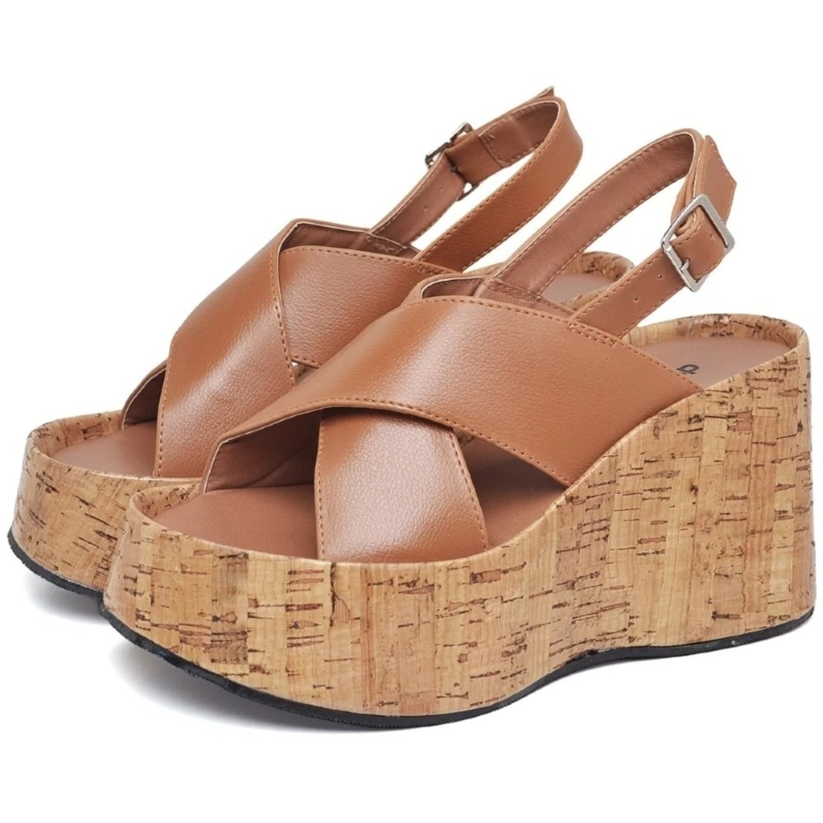 Imagem principal Tamanco Sandália Plataforma Feminino DUBUY 2106FG DUBUY caramelo