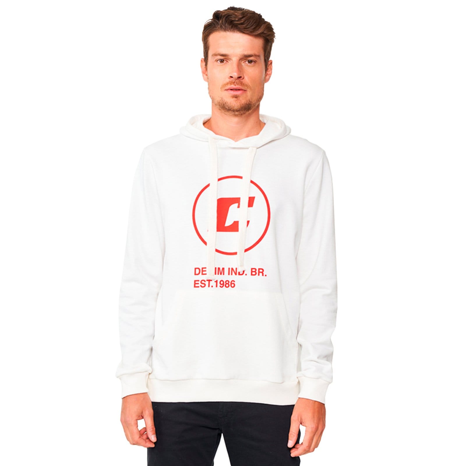 Moletom Colcci Slim Com Capuz Ou24 Off White Masculino
