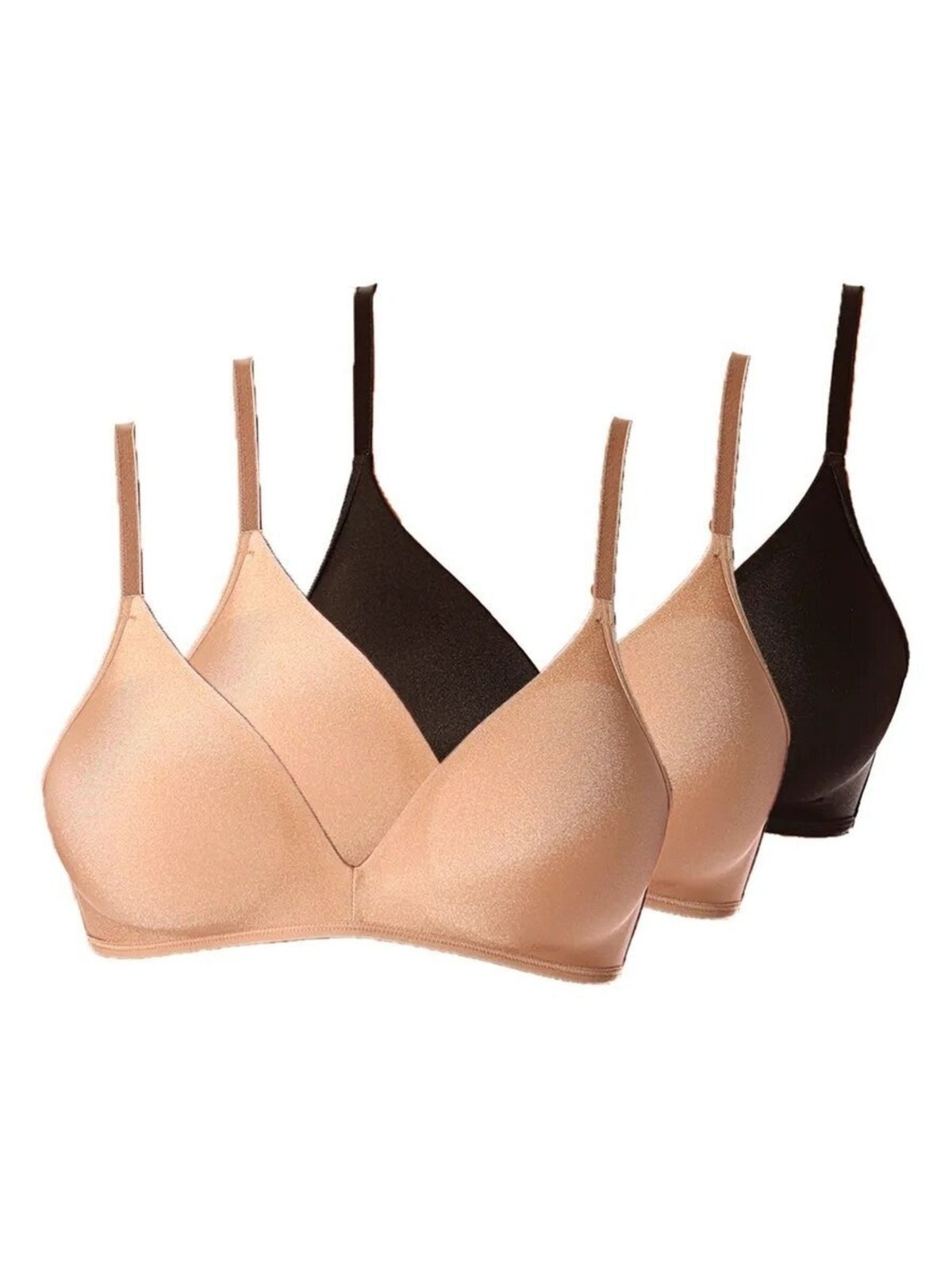 Imagem principal Kit com 3 Sutiã sem Aro com Bojo Paraíso Demillus 63476 Demillus bege