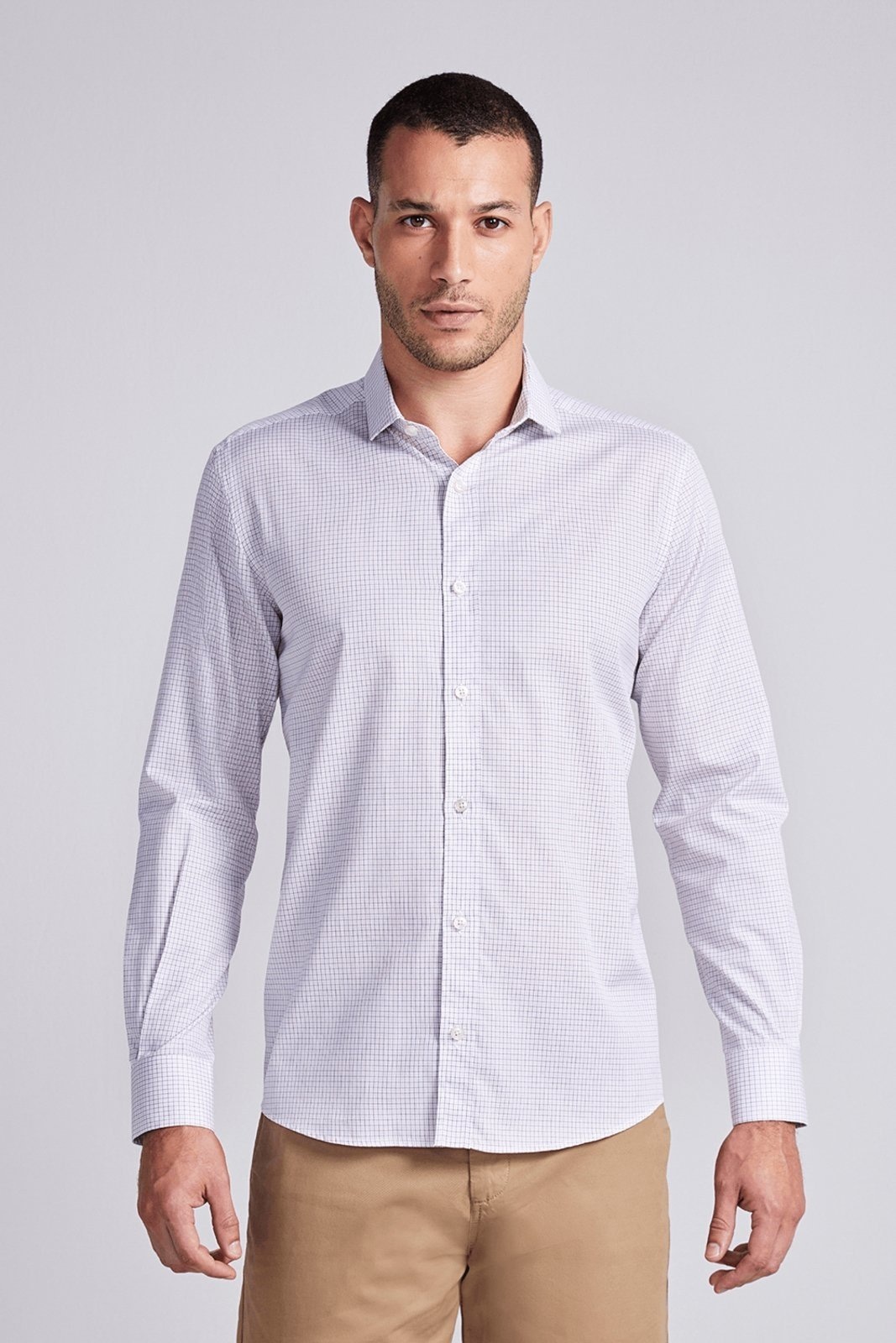Imagem principal HIGHSTIL Camisa Algodão Egípcio Slim Fit Listrada - Branco Claro HIGHSTIL rosa