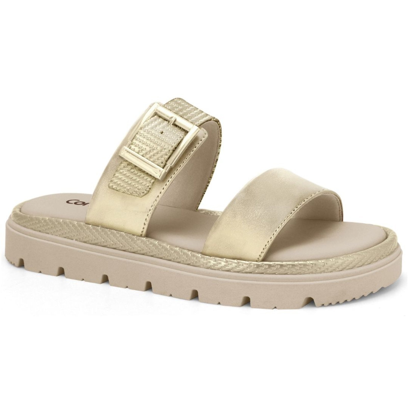 Imagem principal Chinelo Feminino Flatform Ouro Comfortflex 2546303-5 Comfortflex dourado