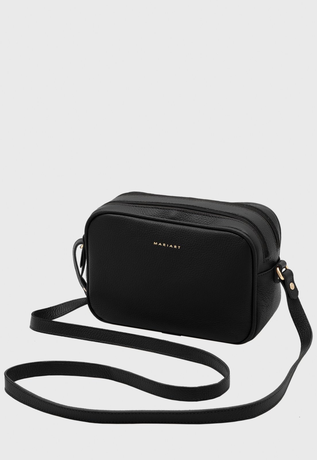 Imagem principal Bolsa Transversal de Couro Mariart Cajuína Preta Mariart preto