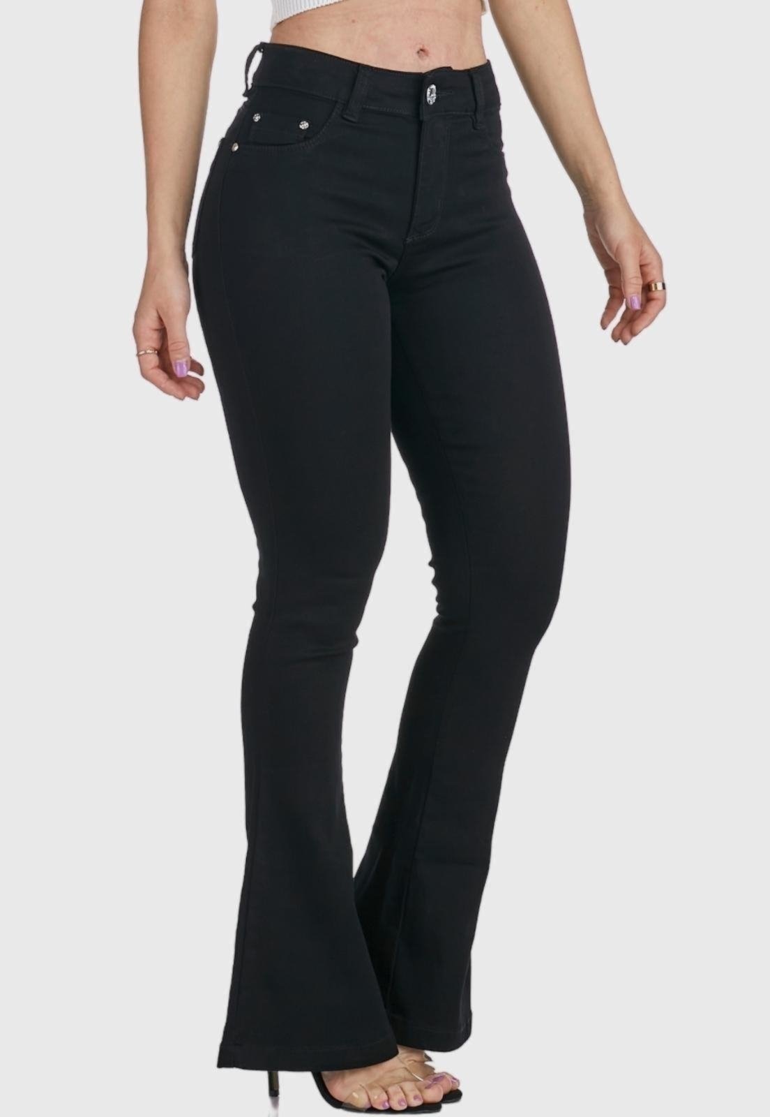 Imagem principal Calça Jeans Flare HNO Jeans Petit Boca de Sino Preta HNO Jeans preto