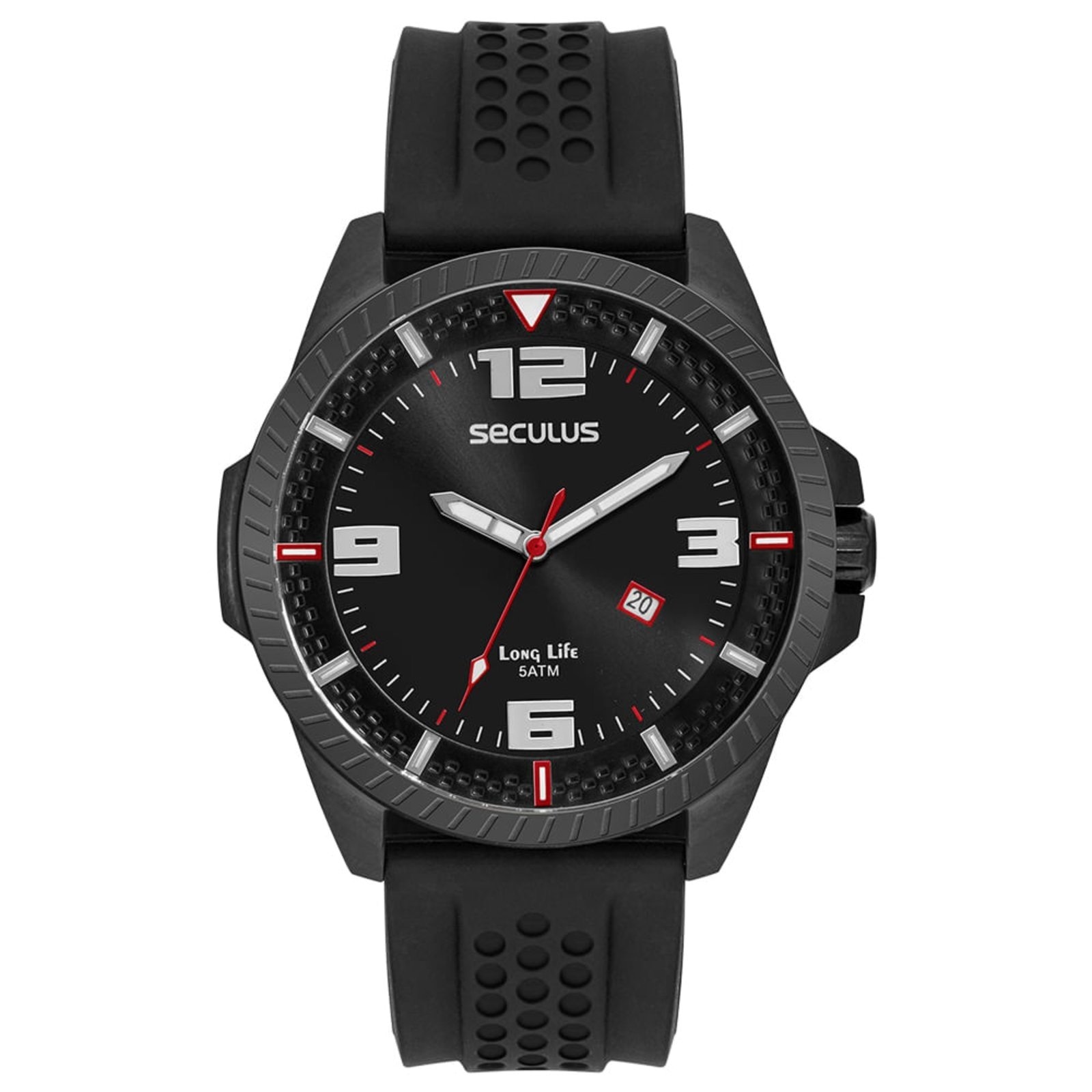 Imagem principal Relógio Masculino Silicone Detalhes Automobilísticos Seculus preto