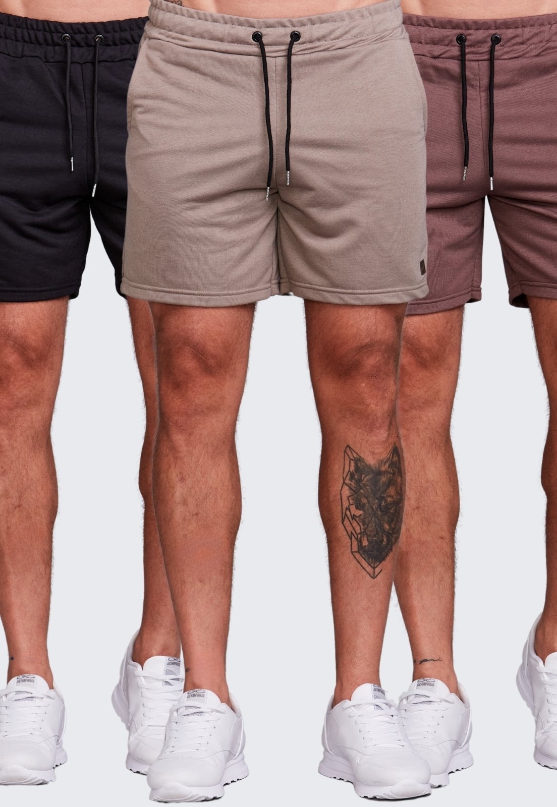 Imagem principal Kit 3 Shorts Moletinho Masculino Daze Modas e Daze Modas bege/marrom/preto