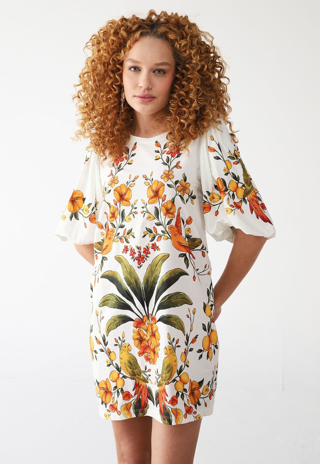 Imagem principal Vestido FARM Curto Tshirt Mg Fofa Bosque Chic FARM branco