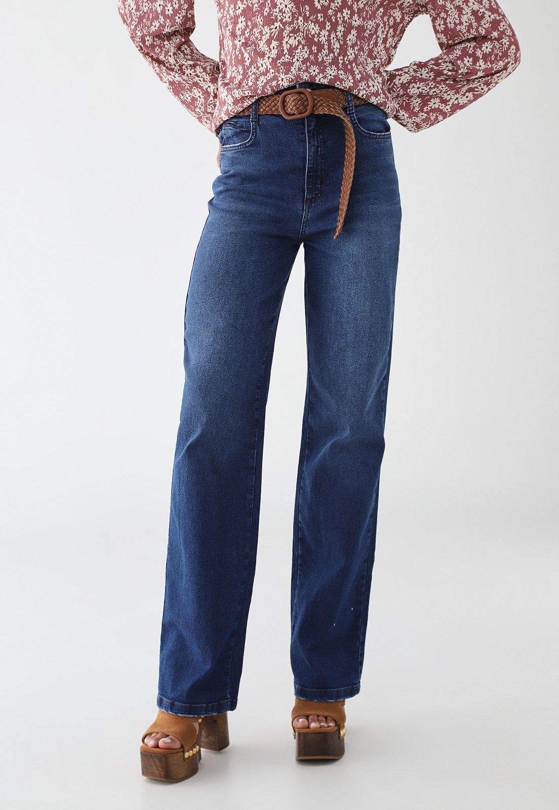 Imagem principal Calça Jeans Feminina Colcci Jeans Reta Colcci Jeans azul