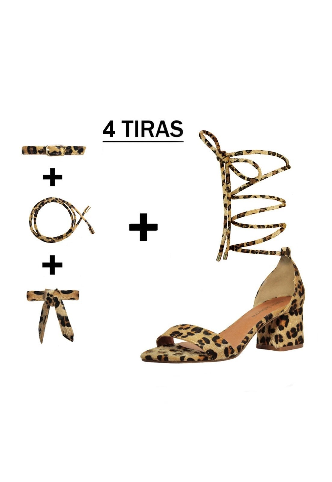 Imagem principal Sandália Troca Tira Salto Baixo Grosso Luiza Sobreira Mod. 517 Luiza Sobreira bege/onça