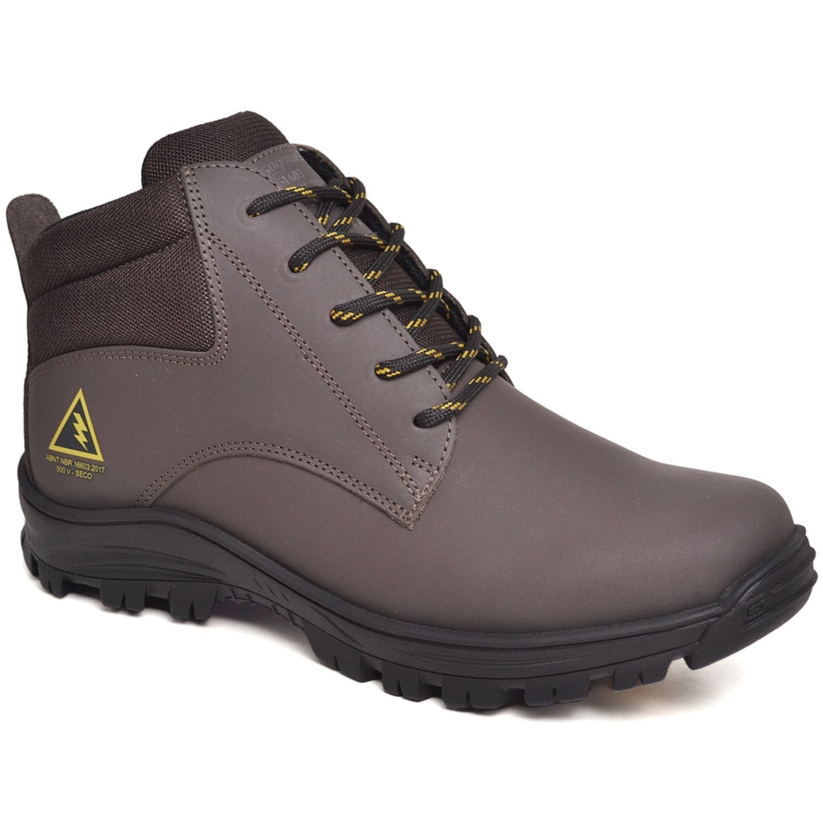 Imagem principal Bota Botina em Couro Emborrachado com C.A Laudo Eletricista Gogowear Relaxado marrom