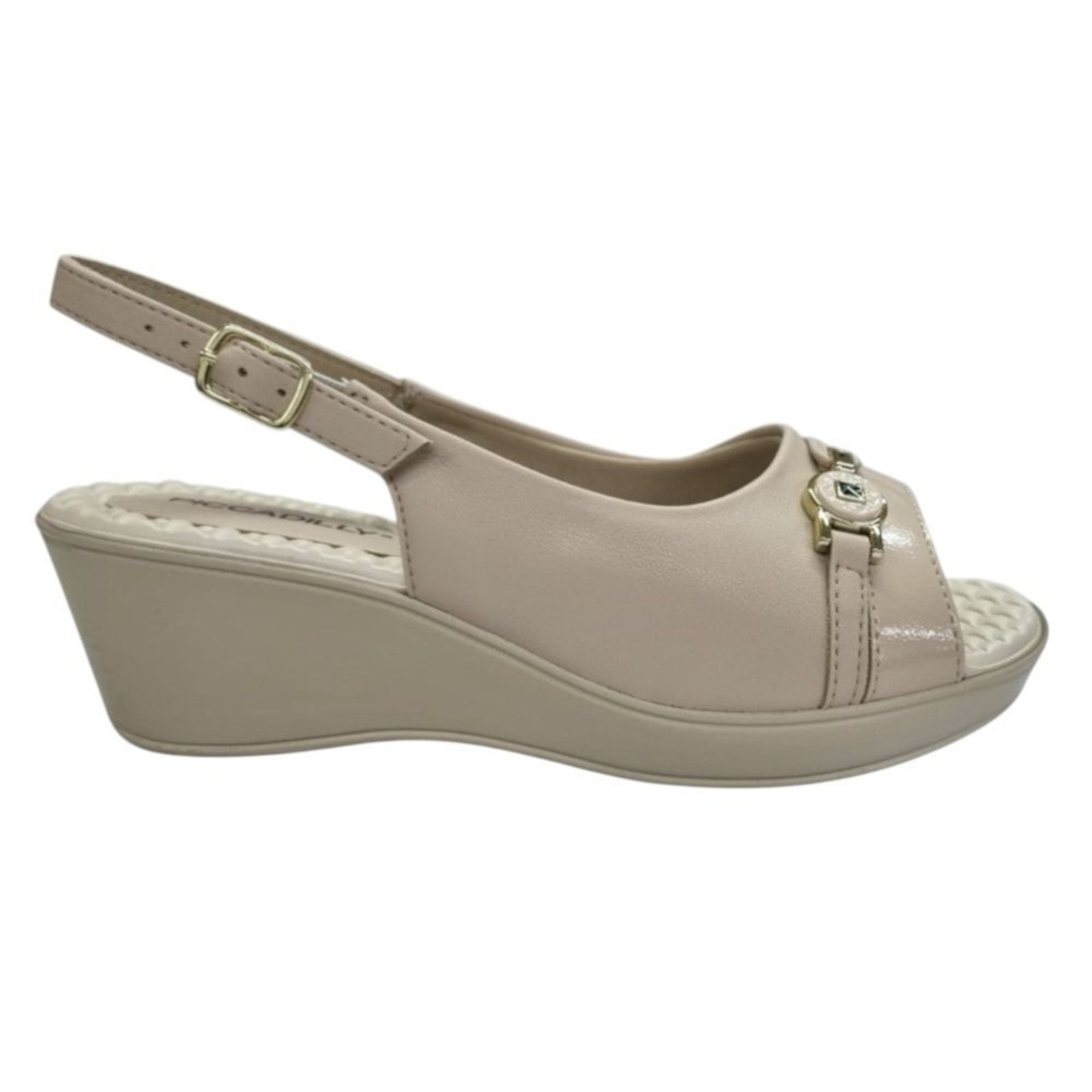 Imagem principal Sandália Slingback Piccadilly Cecilia Salto Anabela Feminino Piccadilly nude