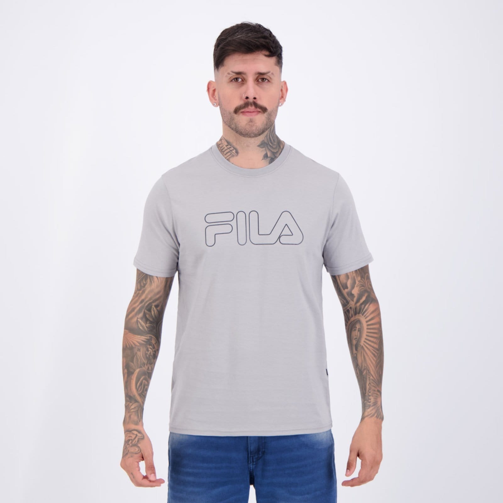 Camiseta Fila Regular Letter Outline