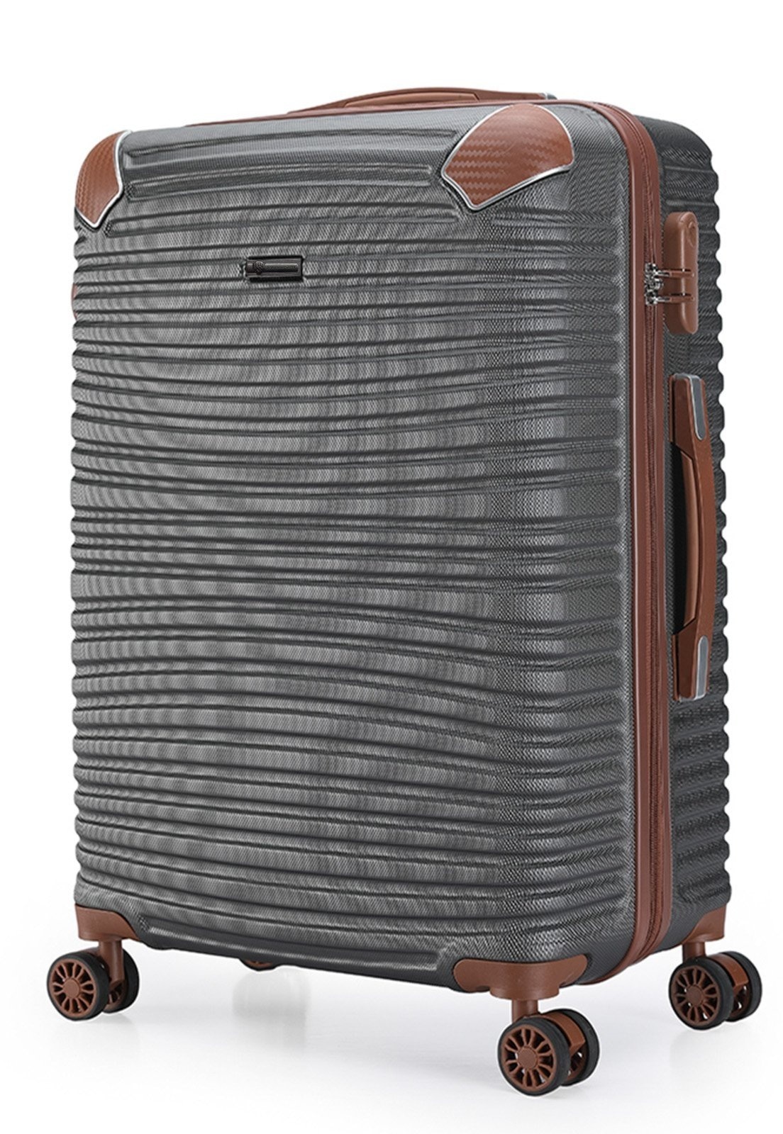 Imagem principal Mala Mão Viagem Resistente Executiva Rodas 360 Cadeado Swissport cinza