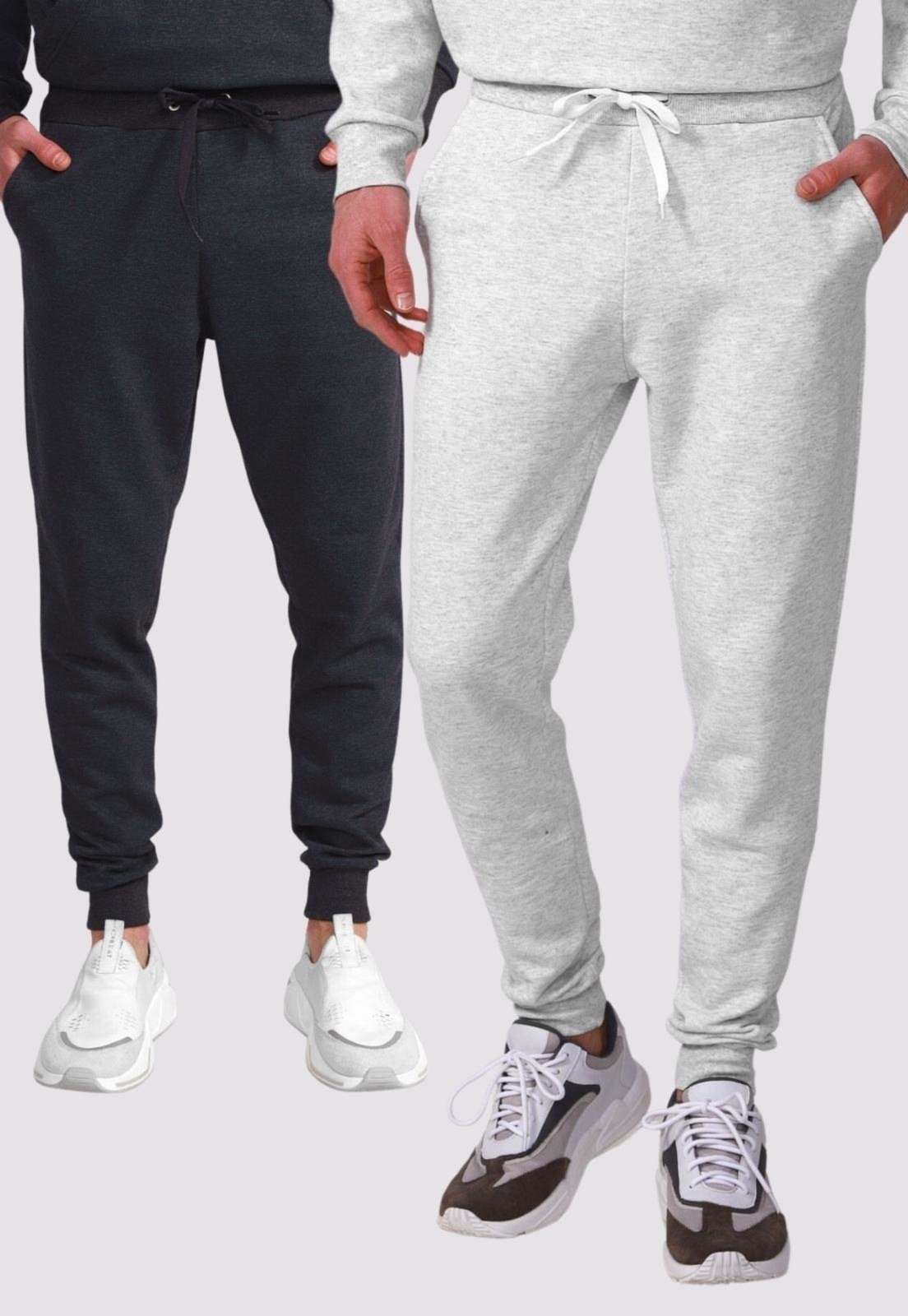 Imagem principal Kit 2 Calças Masculinas Moletom Lisas Benellys Básicas Chumbo e Claro Benellys cinza/grafite