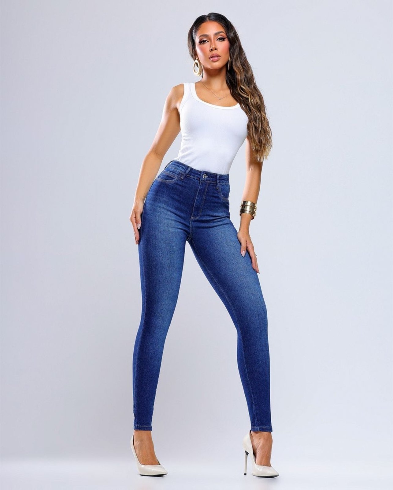 Imagem principal Calça Fem Skinny Hot 25316 Escura Consciência jeans