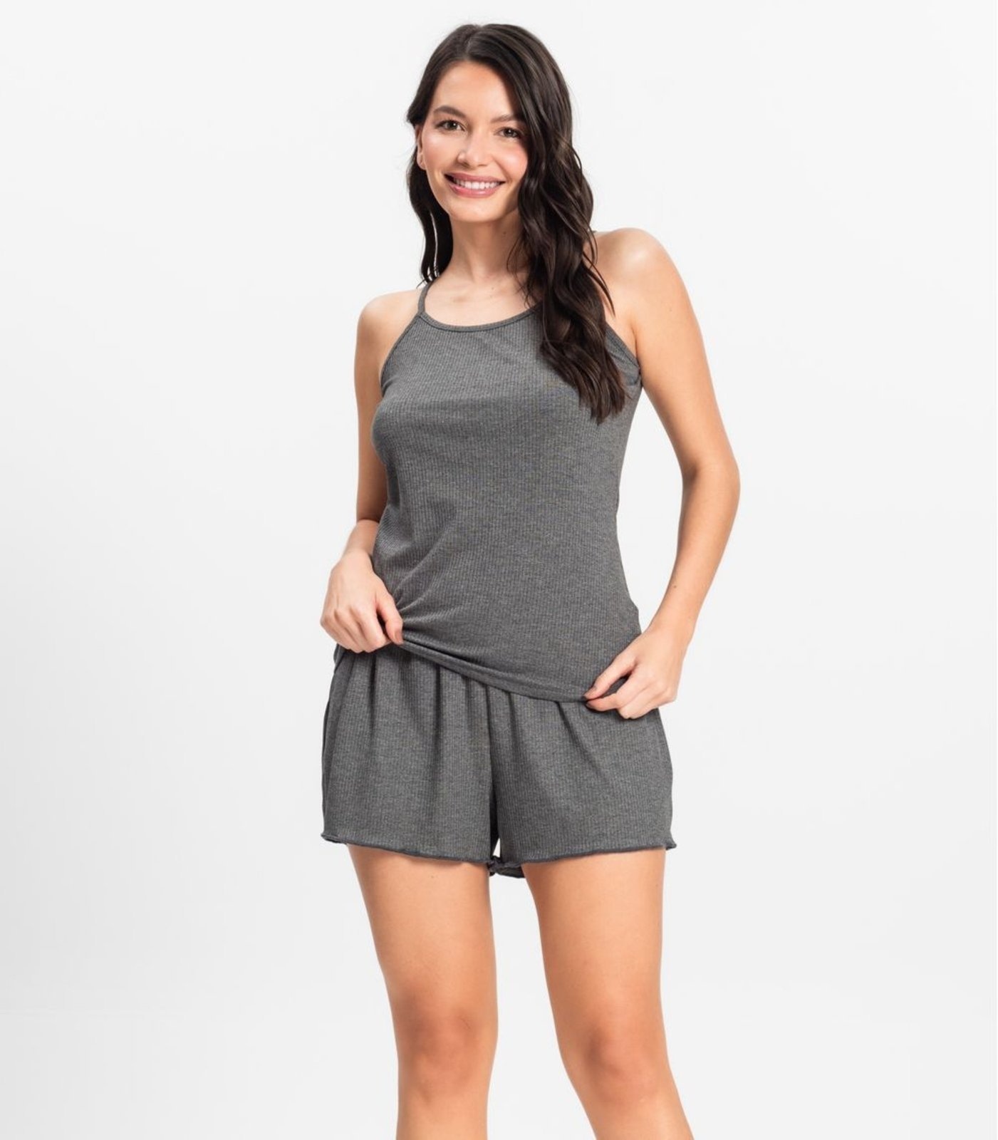 Imagem principal Pijama de Alça Feminino Select Select cinza