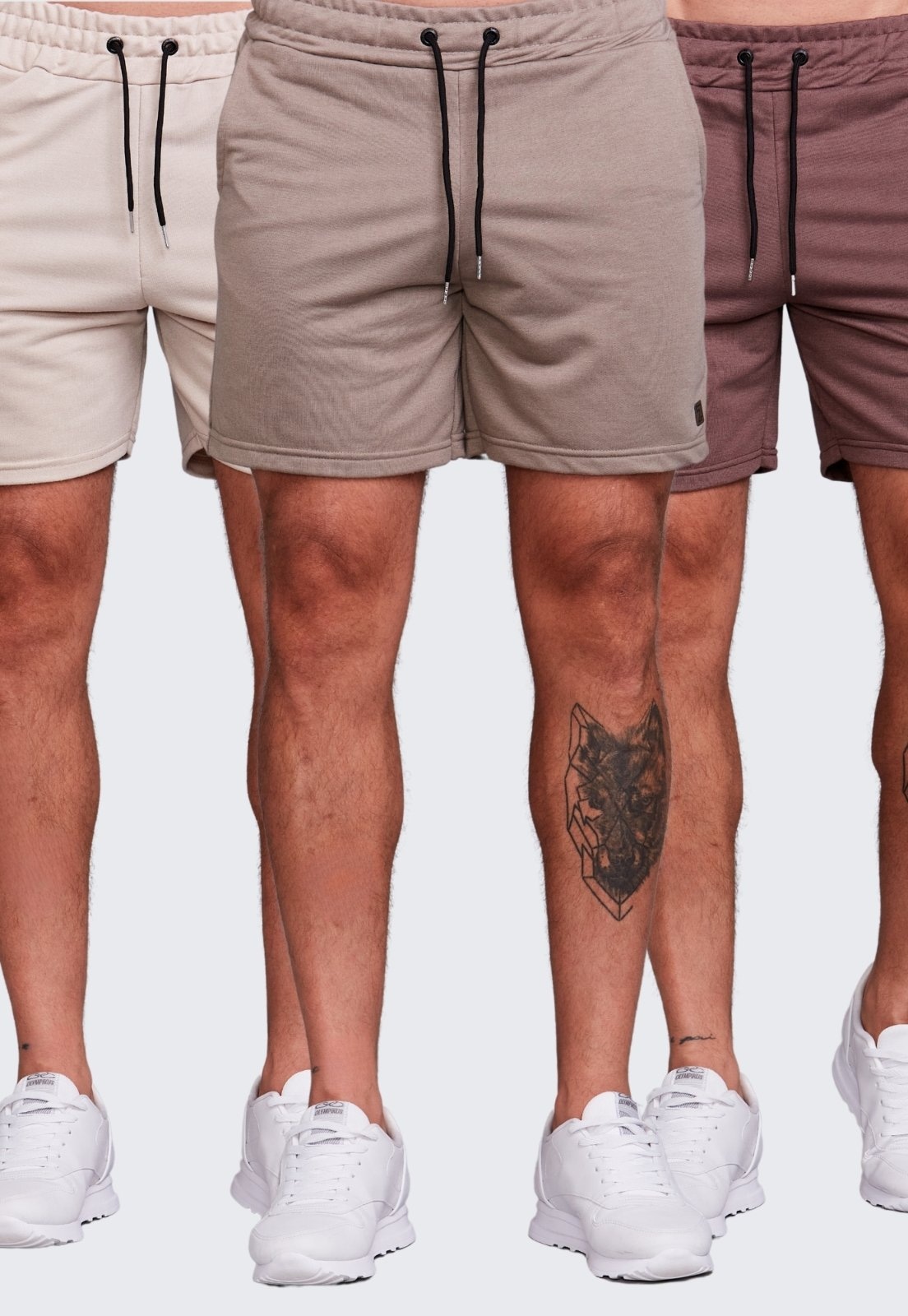 Imagem principal Kit 3 Shorts Moletinho Masculino Daze Modas Chumbo e Daze Modas bege/marrom