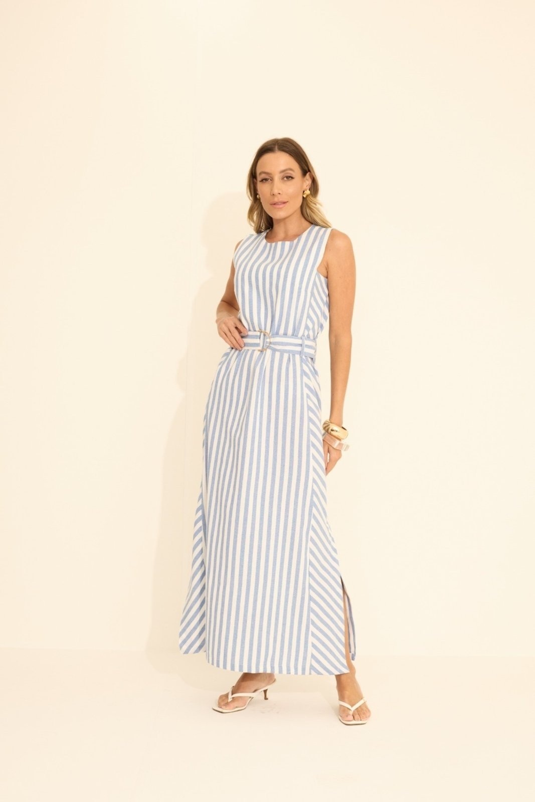 Imagem principal Vestido Vanibele Listrado Vanibele azul/listrado azul