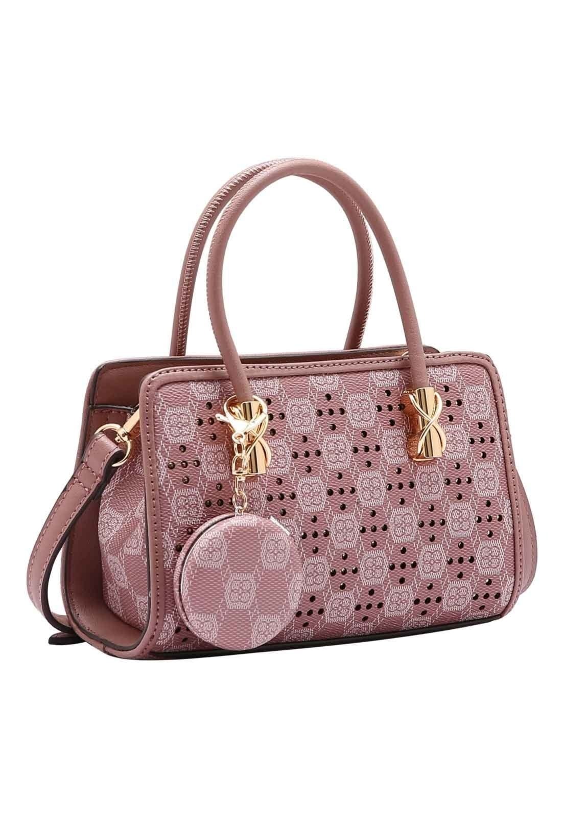 Bolsa Feminina Chenson Original New Cristal Mão Rose 3485031