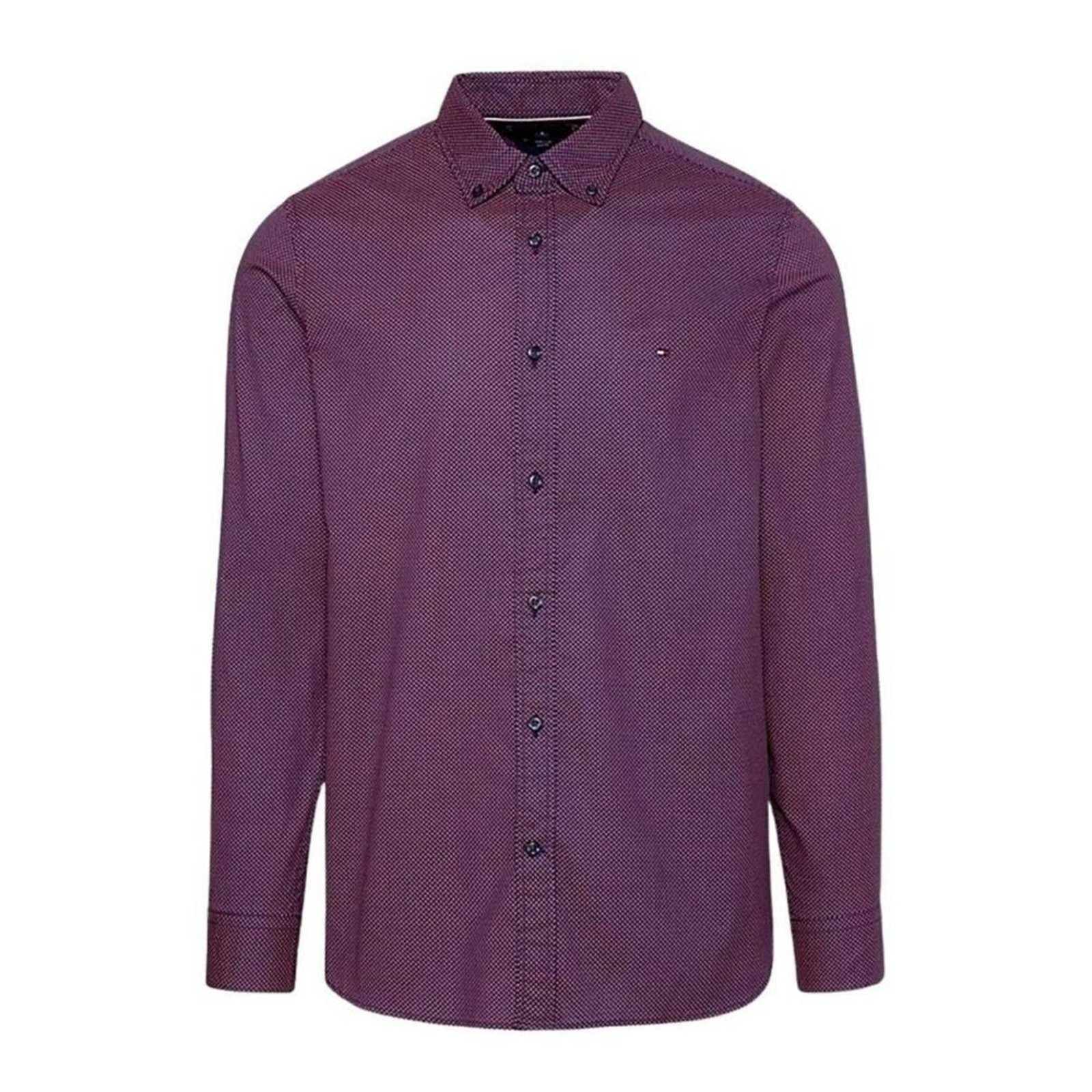 Imagem principal Camisa Social Manga Longa Tommy Hilfiger Natural Soft Flex Tommy Hilfiger vermelho natural