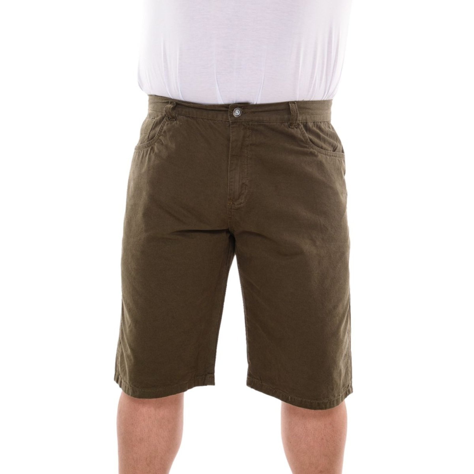 Imagem principal Bermuda Musgo Masculina Plus Size Na Sarja Jeans Loka verde