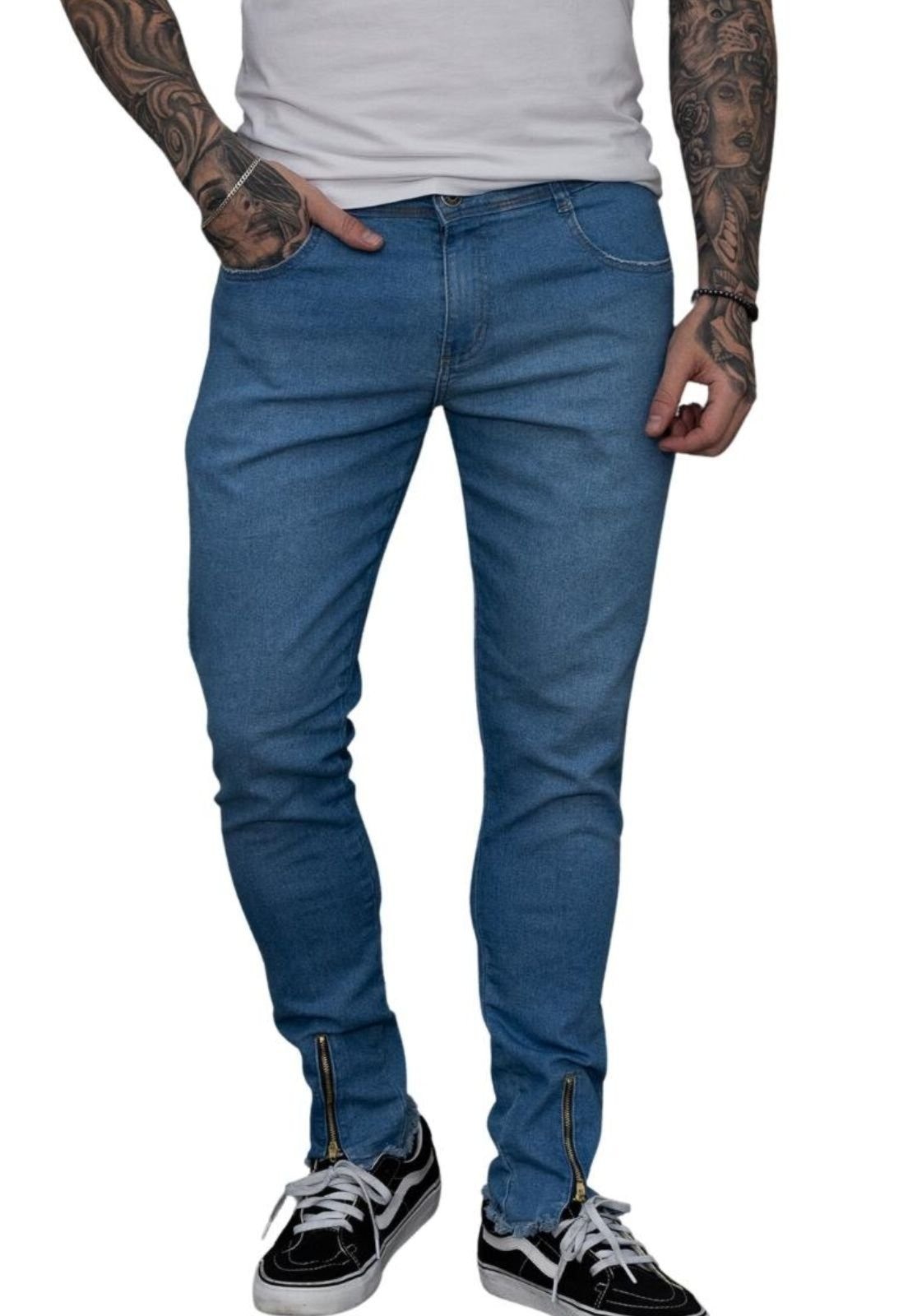 Imagem principal Calça Masculina Jeans Tempo Hábil Skinny Power Elastano Premium 5 Estilo azul